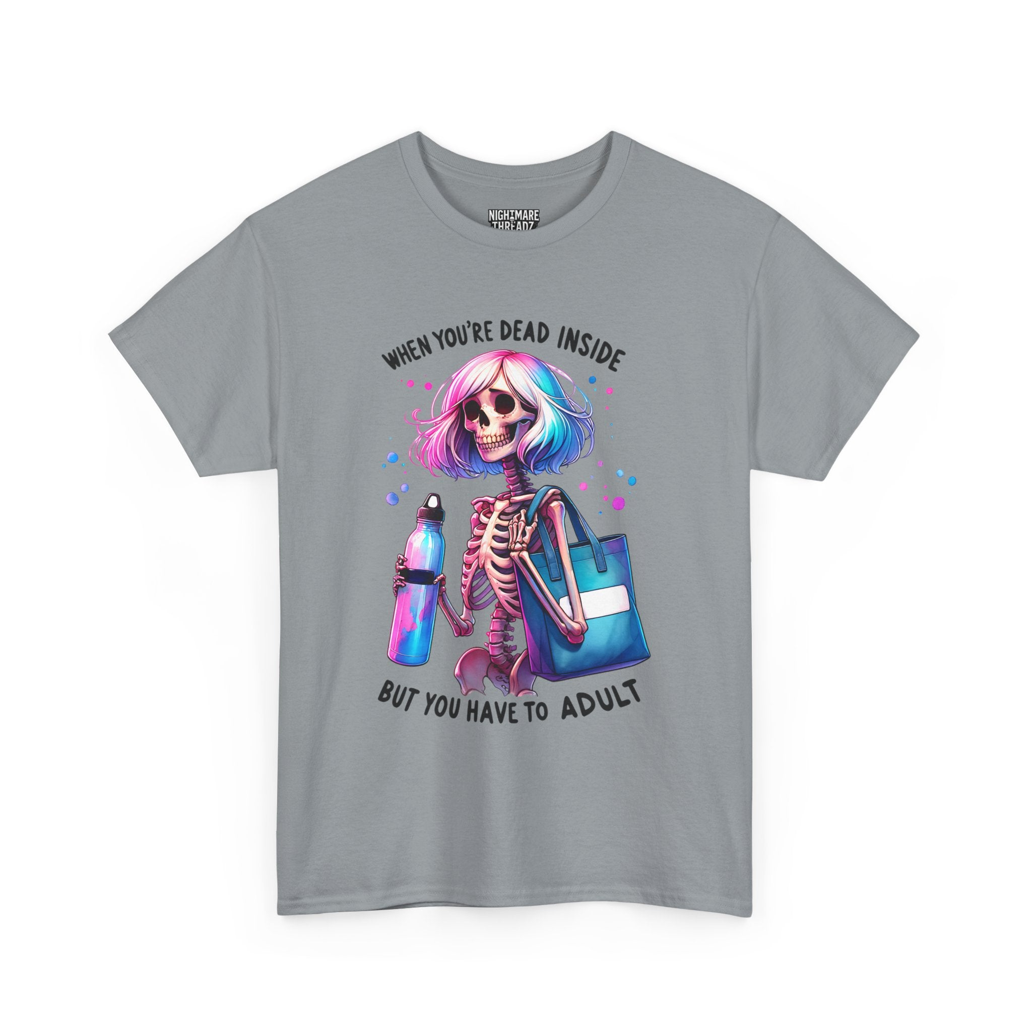 When you're dead onside, Whimsical Skeleton Tee, Funny Graphic Shirt, Perfect for Halloween, Unique Gift Idea, Casual Wear, Everyday Humor
