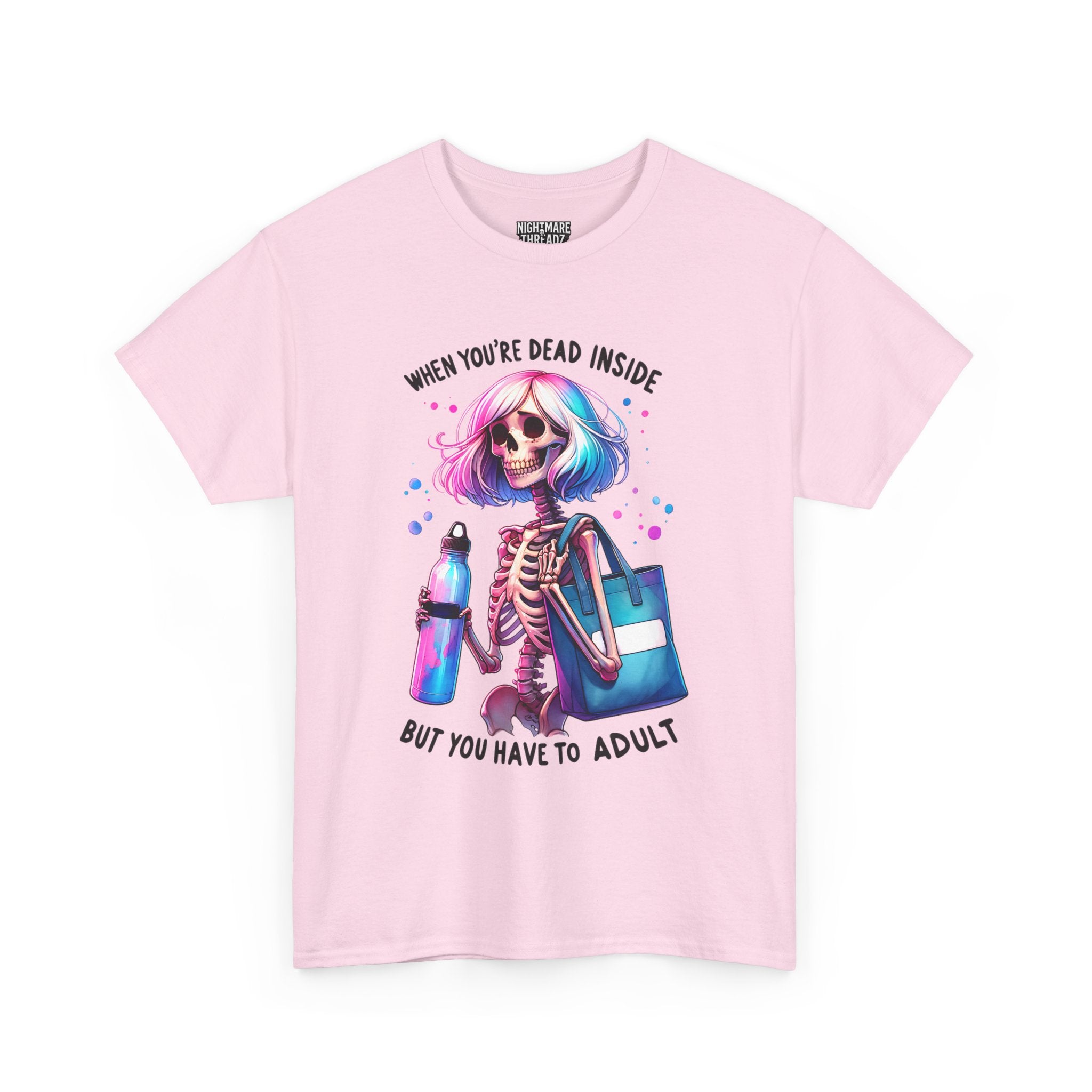 When you're dead onside, Whimsical Skeleton Tee, Funny Graphic Shirt, Perfect for Halloween, Unique Gift Idea, Casual Wear, Everyday Humor