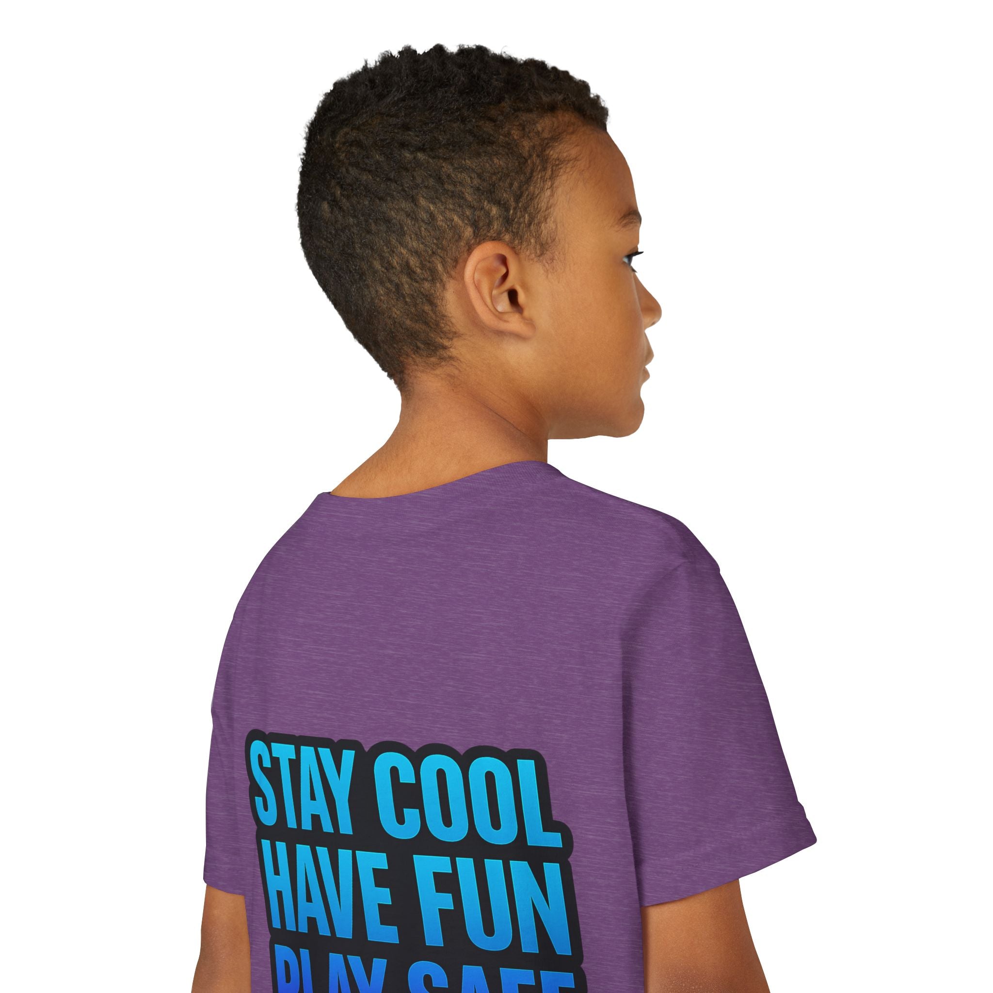 DJ KAT PAWS Paw-Sitive Waves Only, Youth Tee | Kids Surfing T-Shirt, Fun Cat Graphic Top, Summer Apparel, Gifts for Animal Lovers