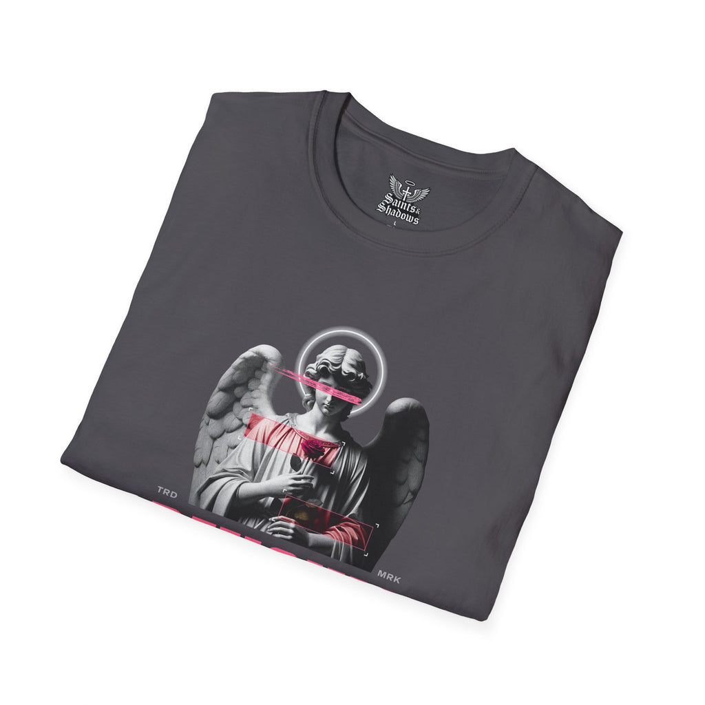 Saints and Shadows - Pensive, Angelic Artwork Unisex Softstyle T-Shirt, Casual Wear