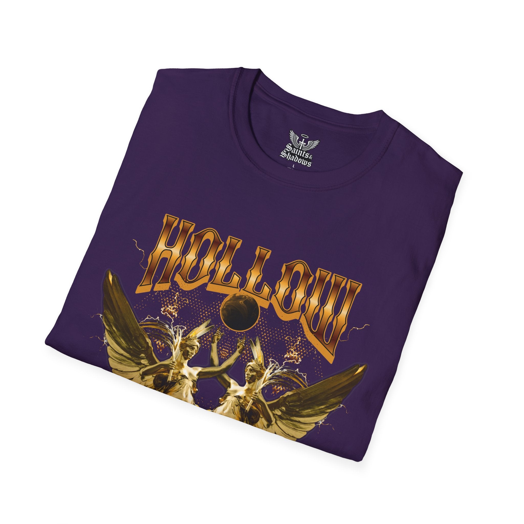 Saints and Shadows - Hollow, Angelic Artwork Unisex Softstyle T-Shirt, Casual Wear