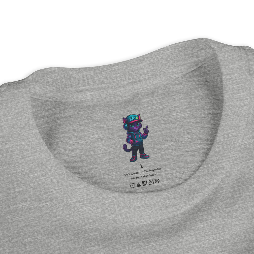 DJ KAT PAWS Paw-Sitive Waves Only, Youth Tee | Kids Surfing T-Shirt, Fun Cat Graphic Top, Summer Apparel, Gifts for Animal Lovers