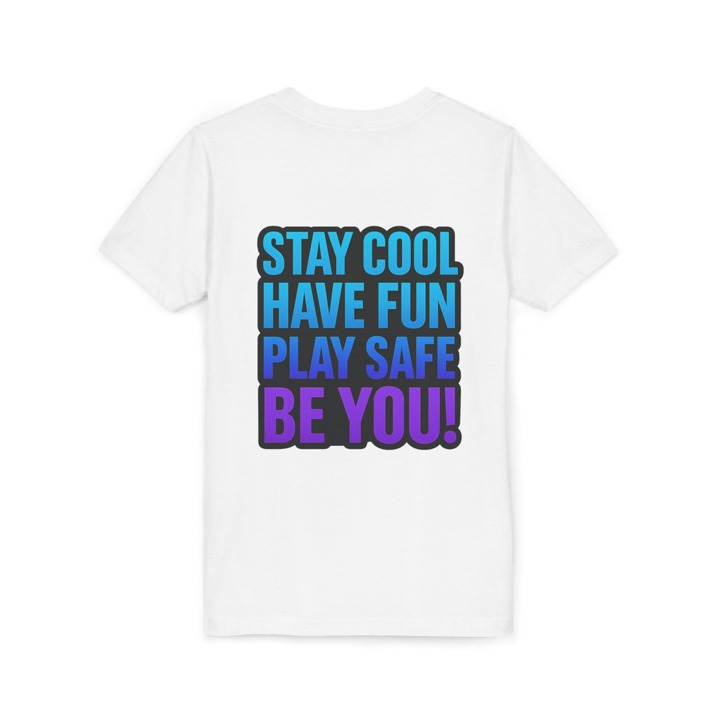 DJ KAT PAWS Paw-sitively Shredding, Skateboarding Youth Tee | Fun Summer Shirt, Motivational Kids T-Shirt, Birthday Gift for Boys & Girls