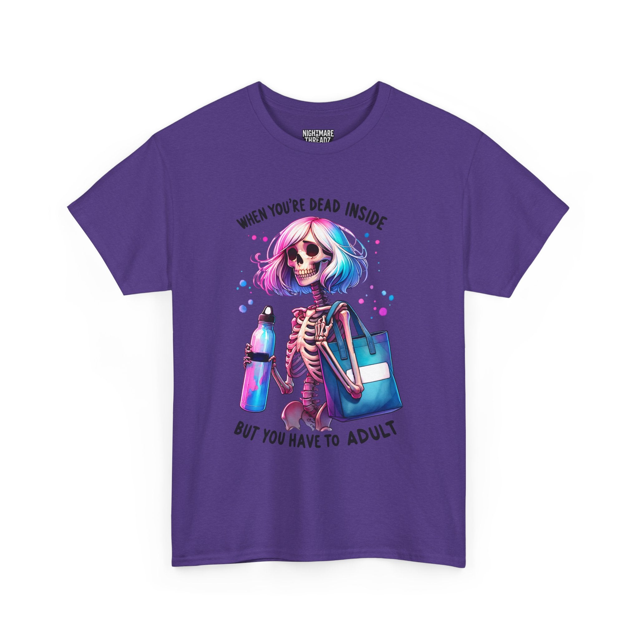 When you're dead onside, Whimsical Skeleton Tee, Funny Graphic Shirt, Perfect for Halloween, Unique Gift Idea, Casual Wear, Everyday Humor
