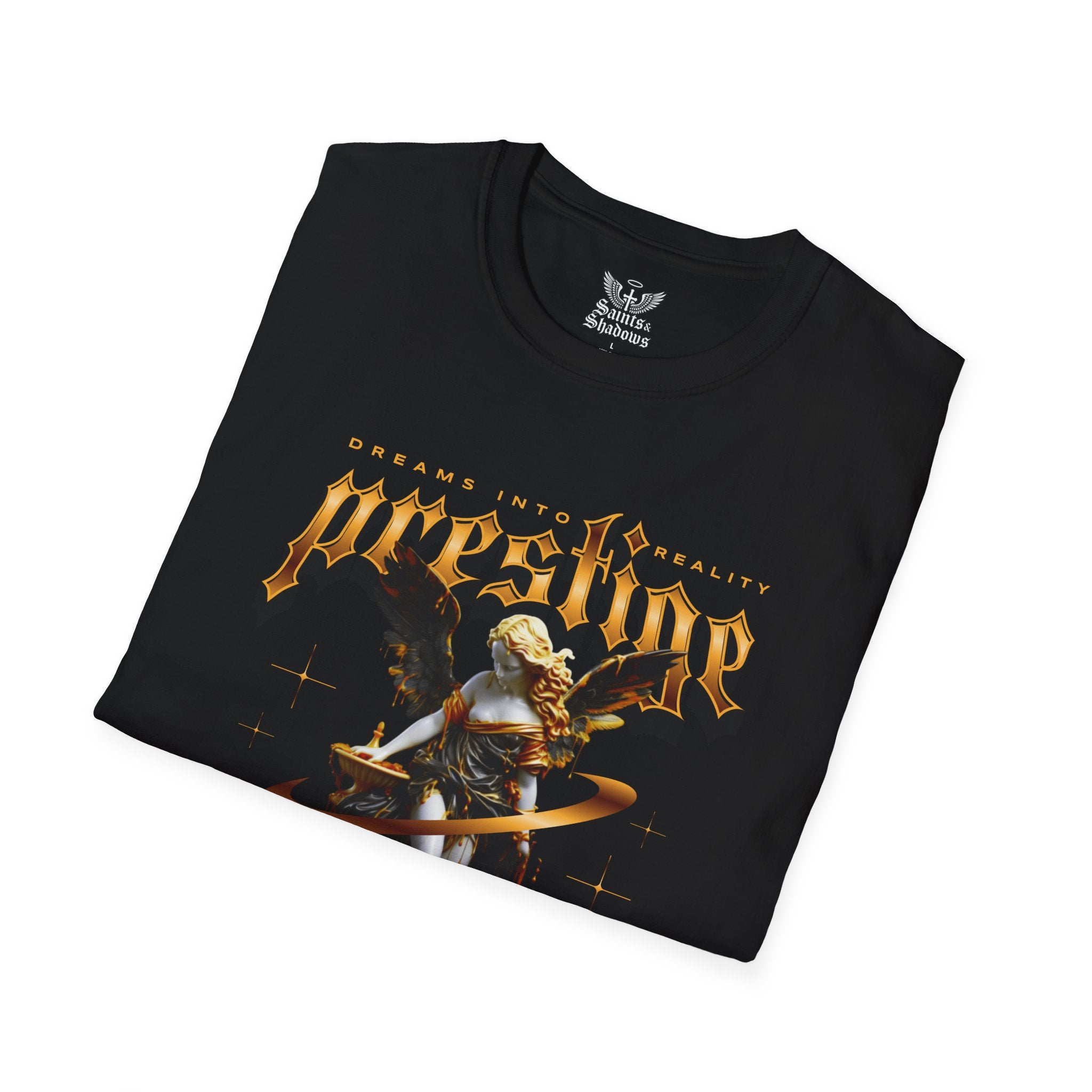 Saints and Shadows - Prestige, Angelic Artwork Unisex Softstyle T-Shirt, Casual Wear