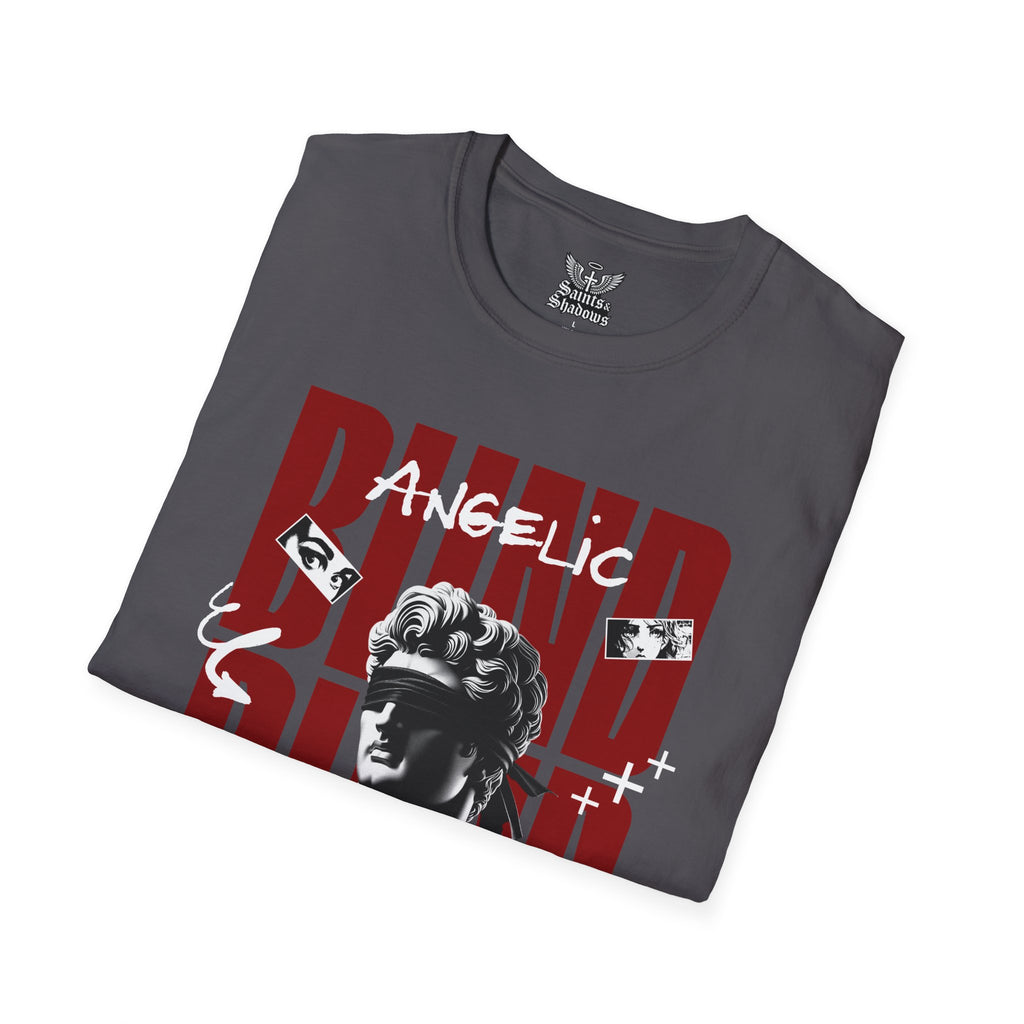 Saints and Shadows - Blind, Angelic Artwork Unisex Softstyle T-Shirt, Casual Wear