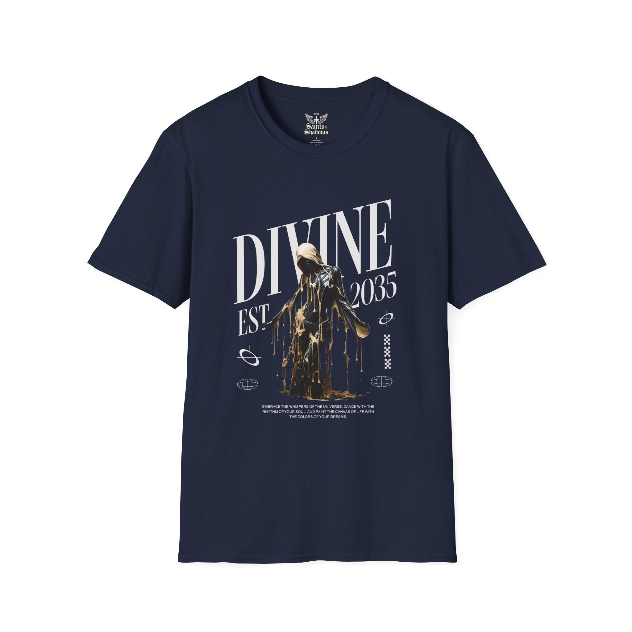 Saints and Shadows - Divine, Angelic Artwork Unisex Softstyle T-Shirt, Casual Wear