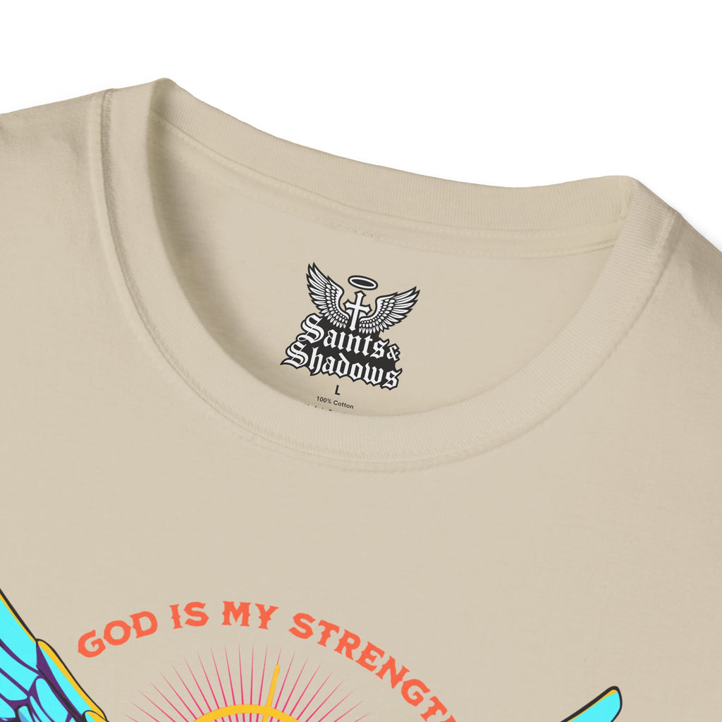 Saints and Shadows - St. Gabriel, Angelic Artwork Unisex Softstyle T-Shirt, Casual Wear