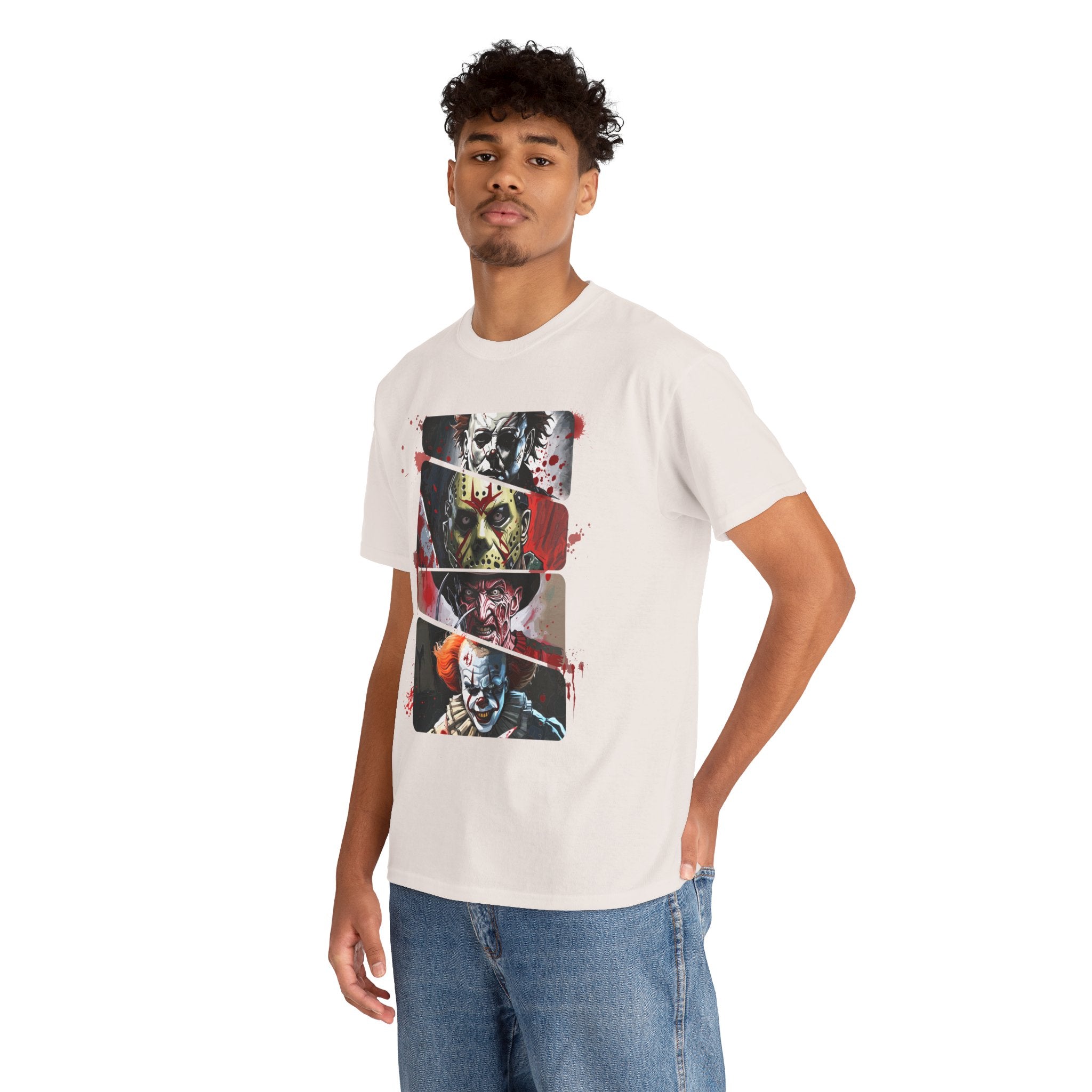 Horror Legends Horror Graphic Tee, Unisex Cotton Shirt, Halloween Costume, Horror Movie Gift, Spooky T-Shirt, Horror Fan Apparel