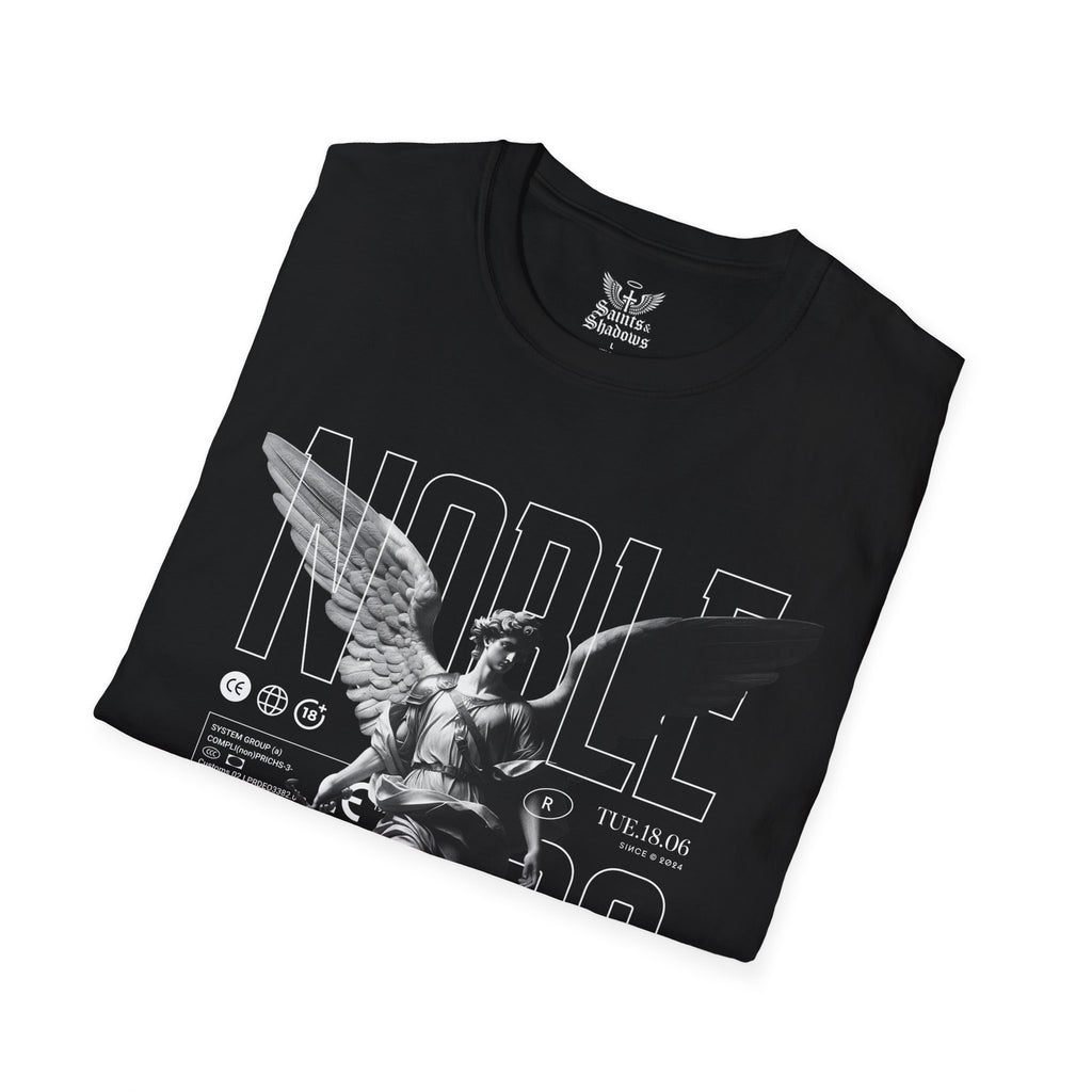 Saints and Shadows - Noble, Angelic Artwork Unisex Softstyle T-Shirt, Casual Wear