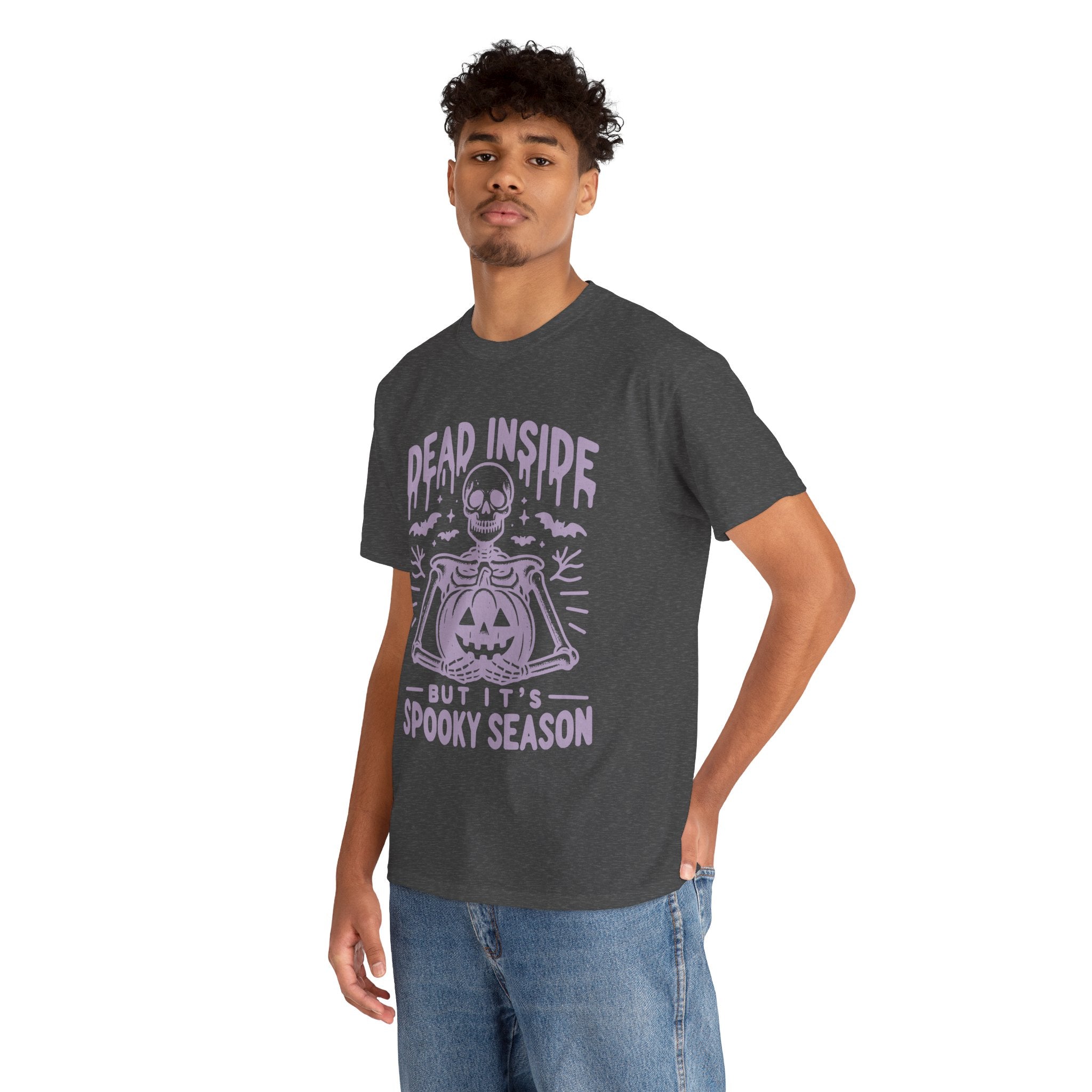 Spooky Season Dead Inside Unisex Tee, Halloween Shirt, Graphic Tee, Fall Apparel, Ghostly Vibes, Comfy Everyday Wear