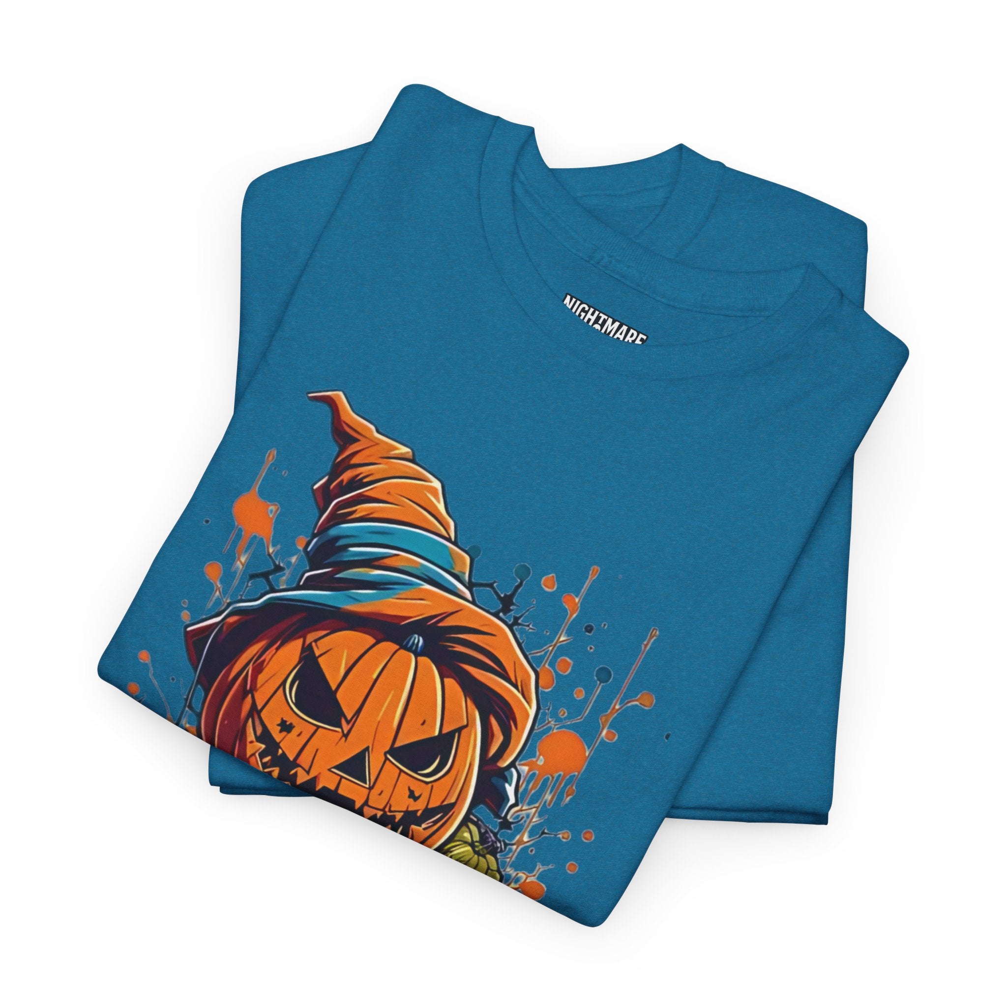 Scary Pumpkin, Horror Graphic Tee, Unisex Cotton Shirt, Halloween Costume, Horror Movie Gift, Spooky T-Shirt, Horror Fan Apparel