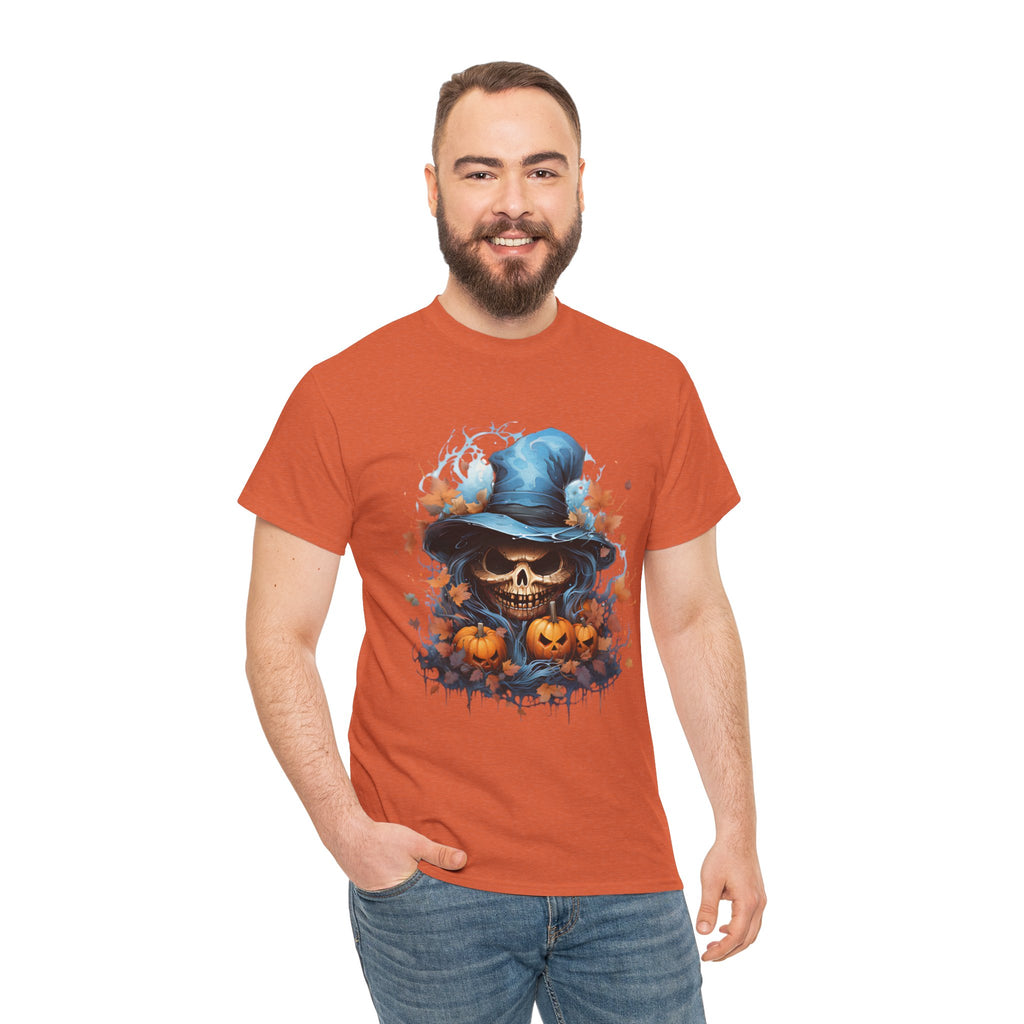 Skull Witch Unhappy Halloween Tee - Halloween Shirt, Spooky Tee, Pumpkin Shirt, Fall Apparel, Costume Top