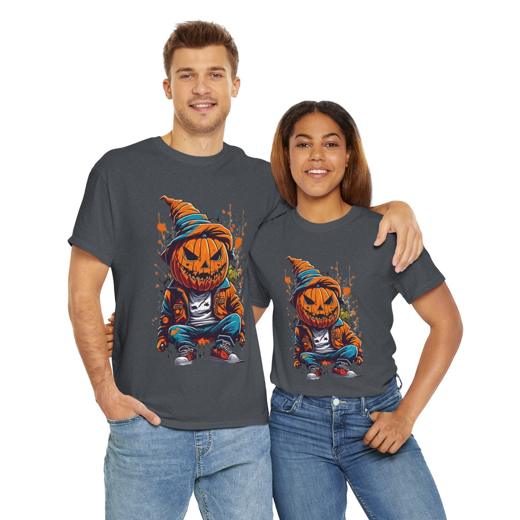 Scary Pumpkin, Horror Graphic Tee, Unisex Cotton Shirt, Halloween Costume, Horror Movie Gift, Spooky T-Shirt, Horror Fan Apparel