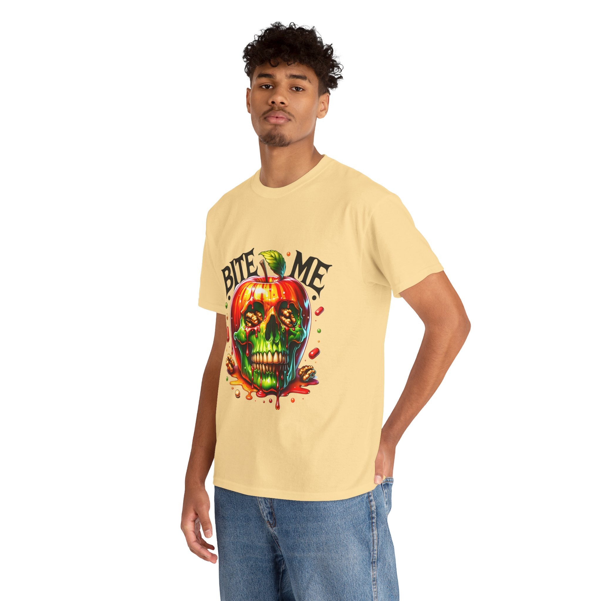 Bite Me Skull T-Shirt, Fun Graphic Tee, Halloween Costume Top, Trendy Casual Wear, Unique Gift Idea for Friends