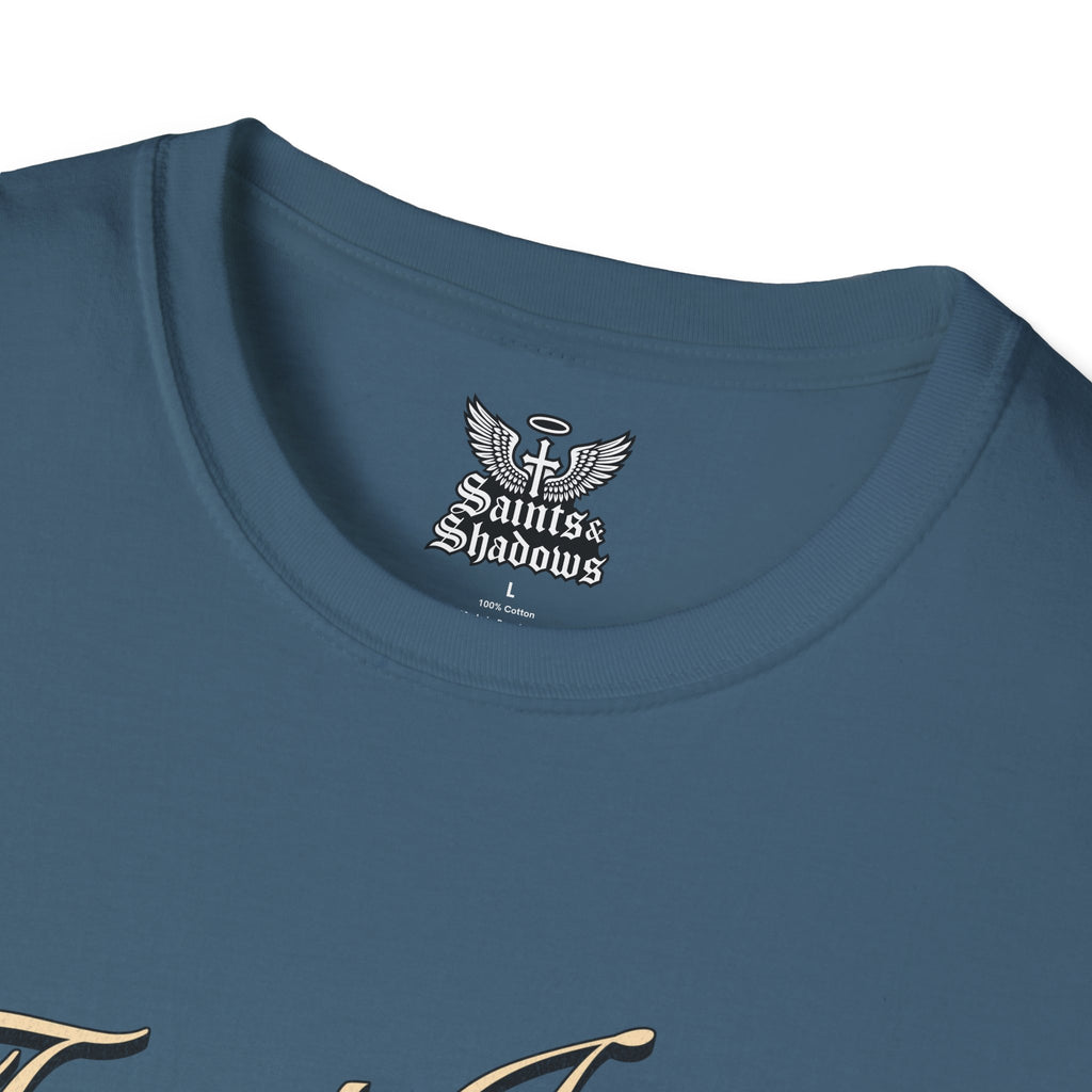 Saints and Shadows - Trust Issue, Angelic Artwork Unisex Softstyle T-Shirt, Casual Wear