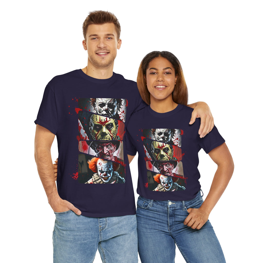 Horror Legends Horror Graphic Tee, Unisex Cotton Shirt, Halloween Costume, Horror Movie Gift, Spooky T-Shirt, Horror Fan Apparel