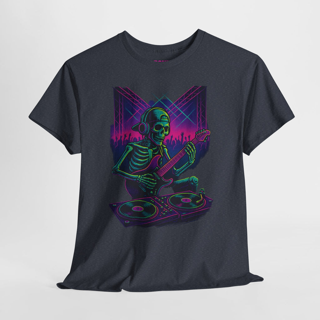 Bone Jams Rockin’ Skeleton, Tee | Loud Enough to Wake the Dead | Unisex Cotton Shirt for Music Lovers, Concerts, Halloween, Gifts