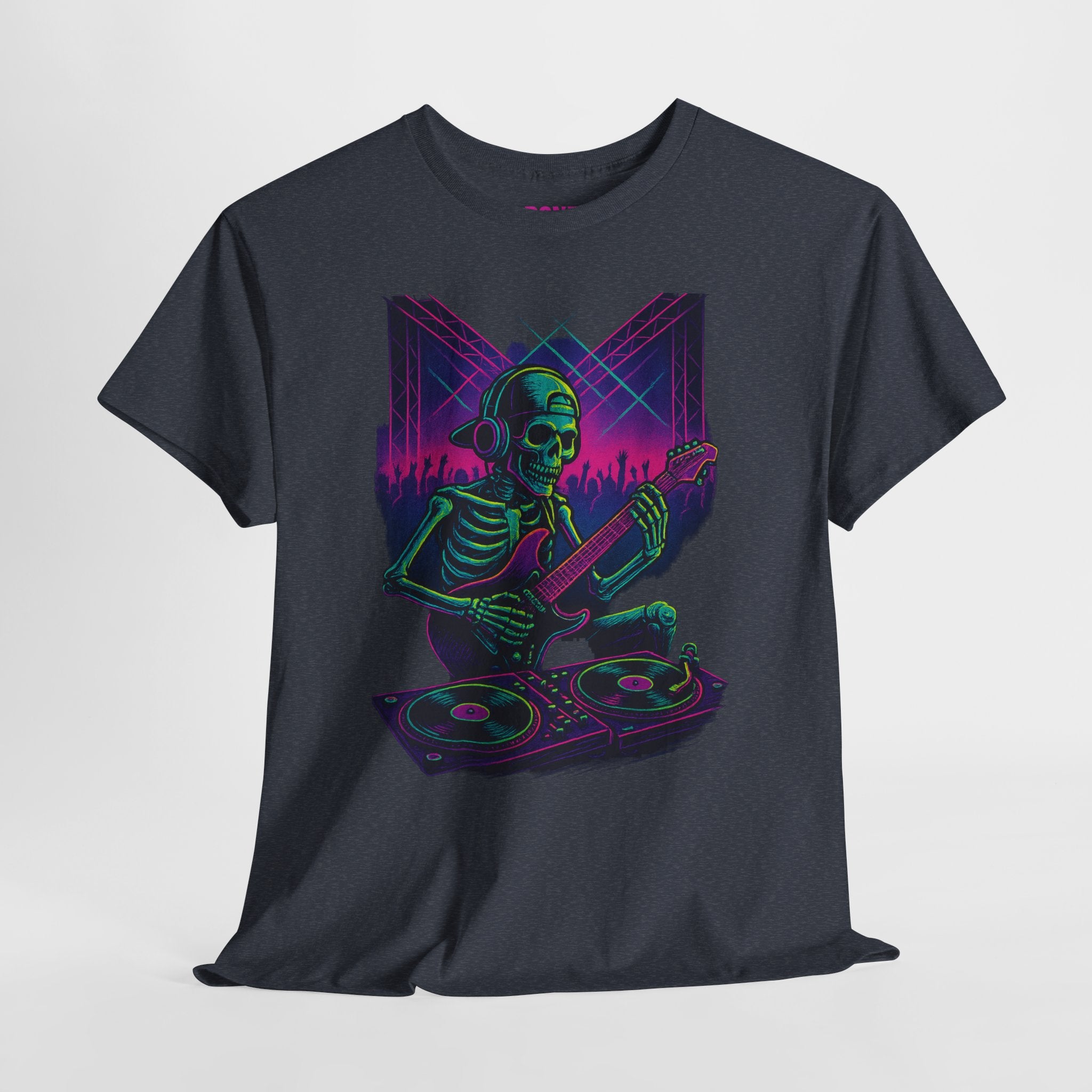 Bone Jams Rockin’ Skeleton, Tee | Loud Enough to Wake the Dead | Unisex Cotton Shirt for Music Lovers, Concerts, Halloween, Gifts