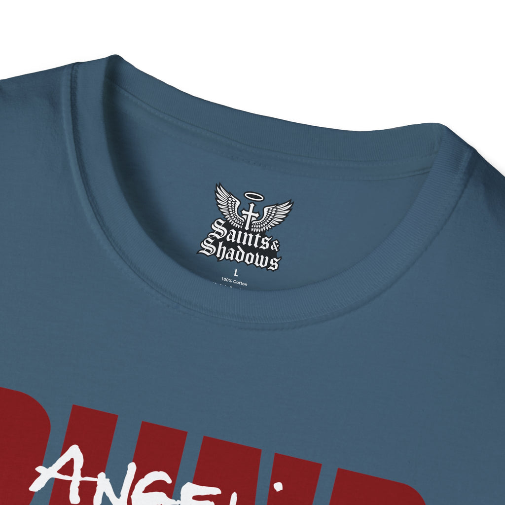 Saints and Shadows - Blind, Angelic Artwork Unisex Softstyle T-Shirt, Casual Wear