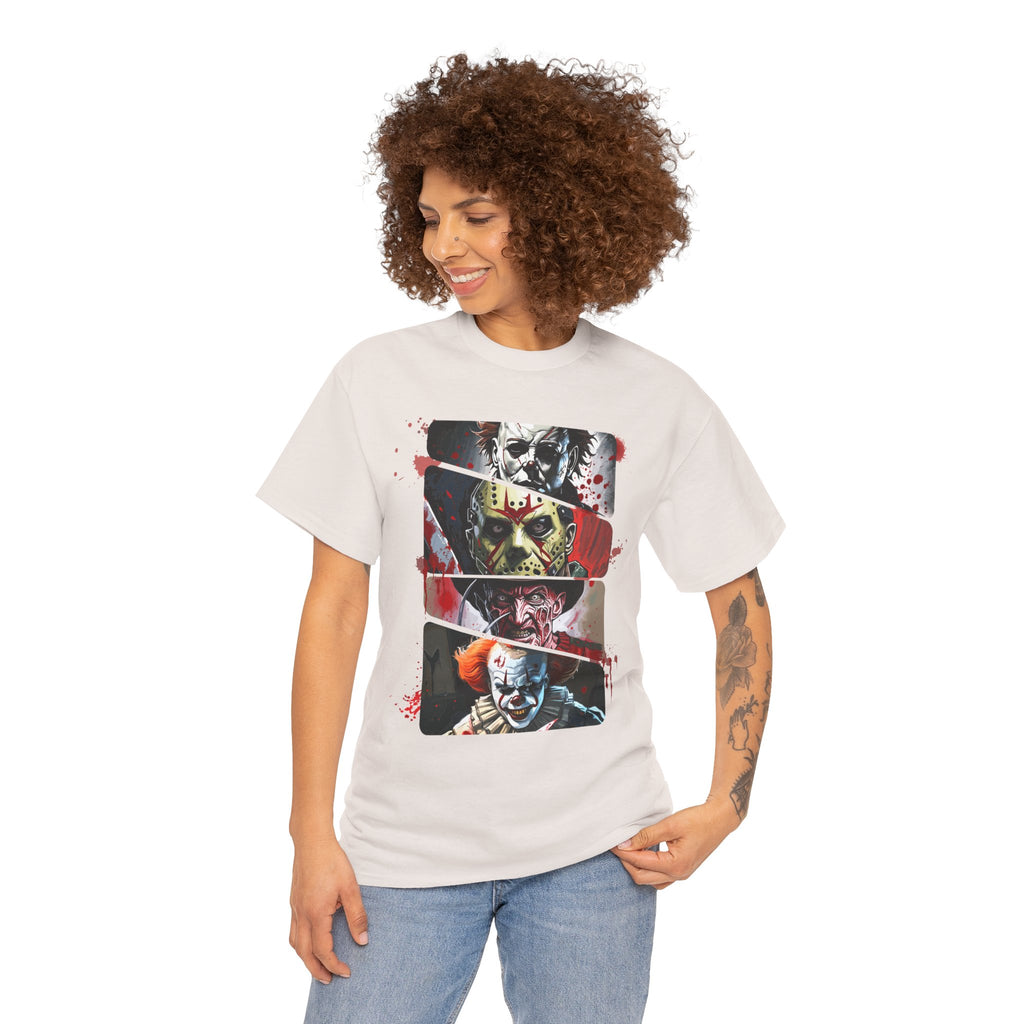 Horror Legends Horror Graphic Tee, Unisex Cotton Shirt, Halloween Costume, Horror Movie Gift, Spooky T-Shirt, Horror Fan Apparel