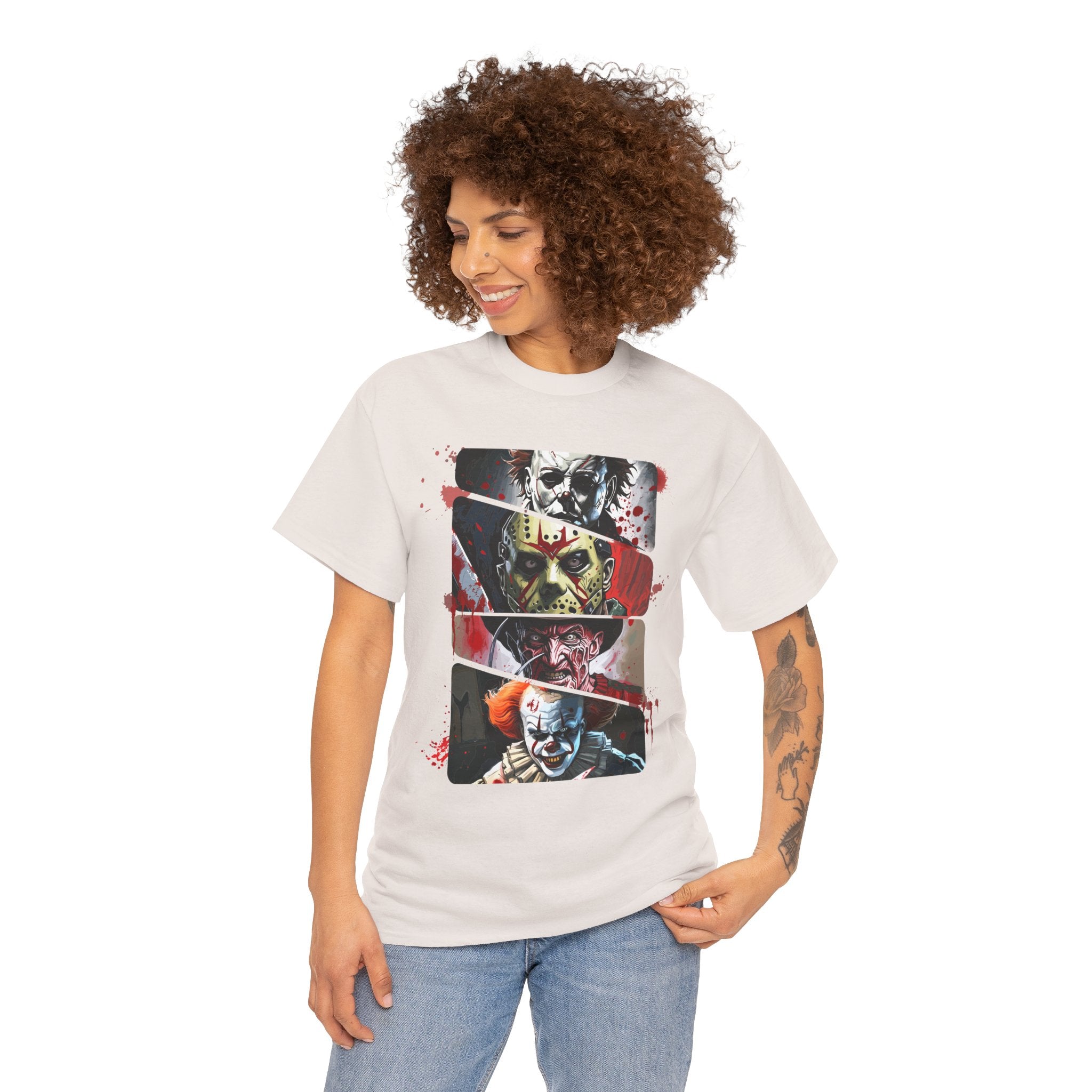 Horror Legends Horror Graphic Tee, Unisex Cotton Shirt, Halloween Costume, Horror Movie Gift, Spooky T-Shirt, Horror Fan Apparel