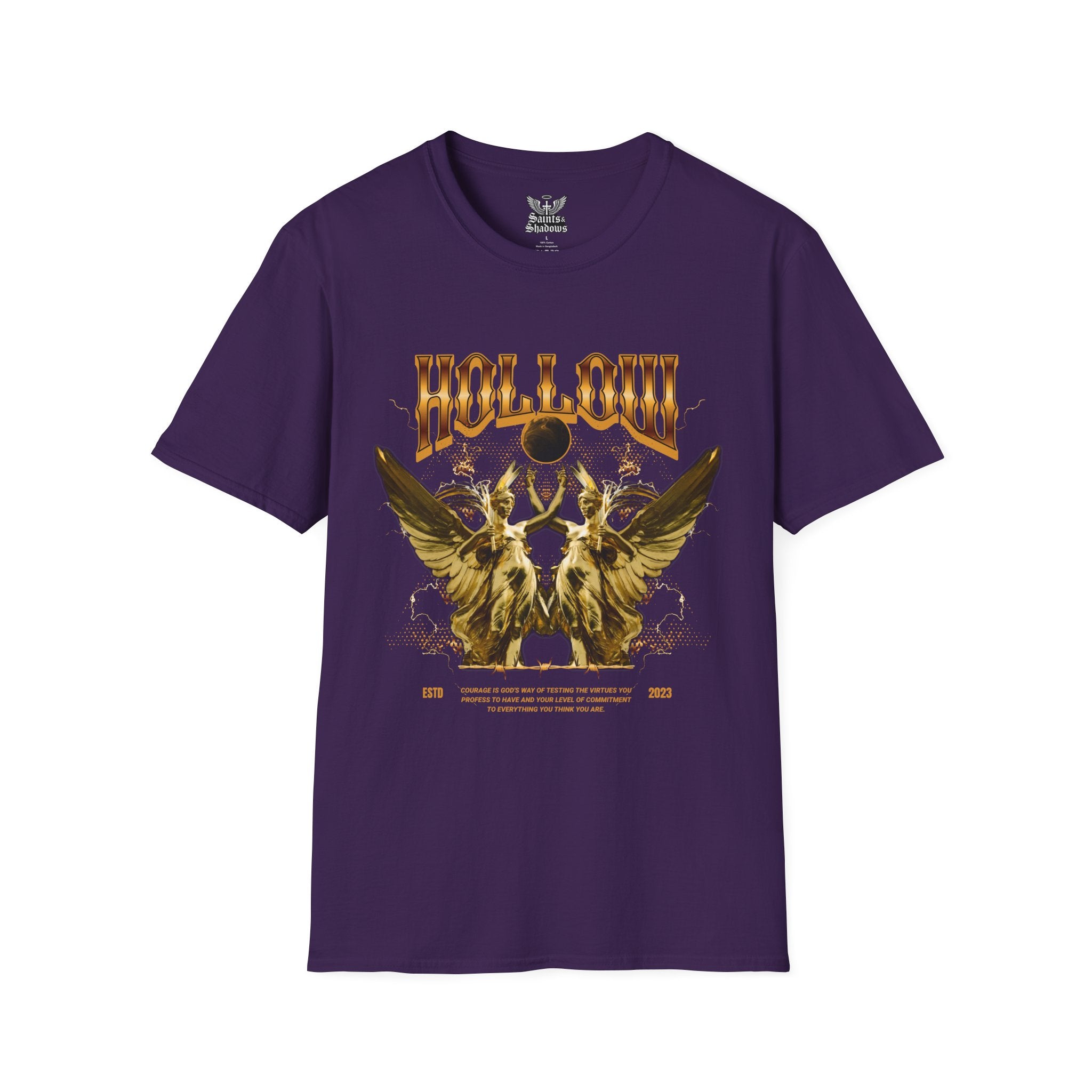 Saints and Shadows - Hollow, Angelic Artwork Unisex Softstyle T-Shirt, Casual Wear
