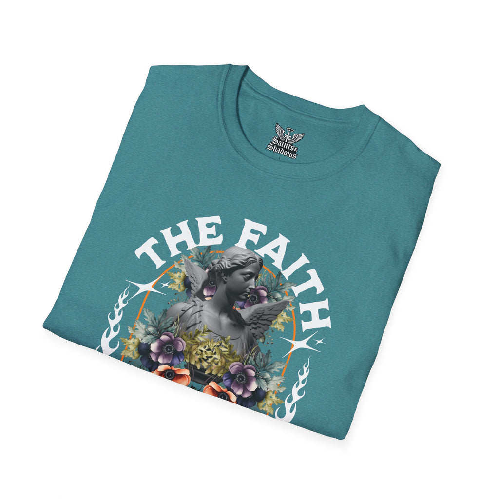 Saints and Shadows - The Faith Never Fail, Angelic Artwork Unisex Softstyle T-Shirt, Casual Wear