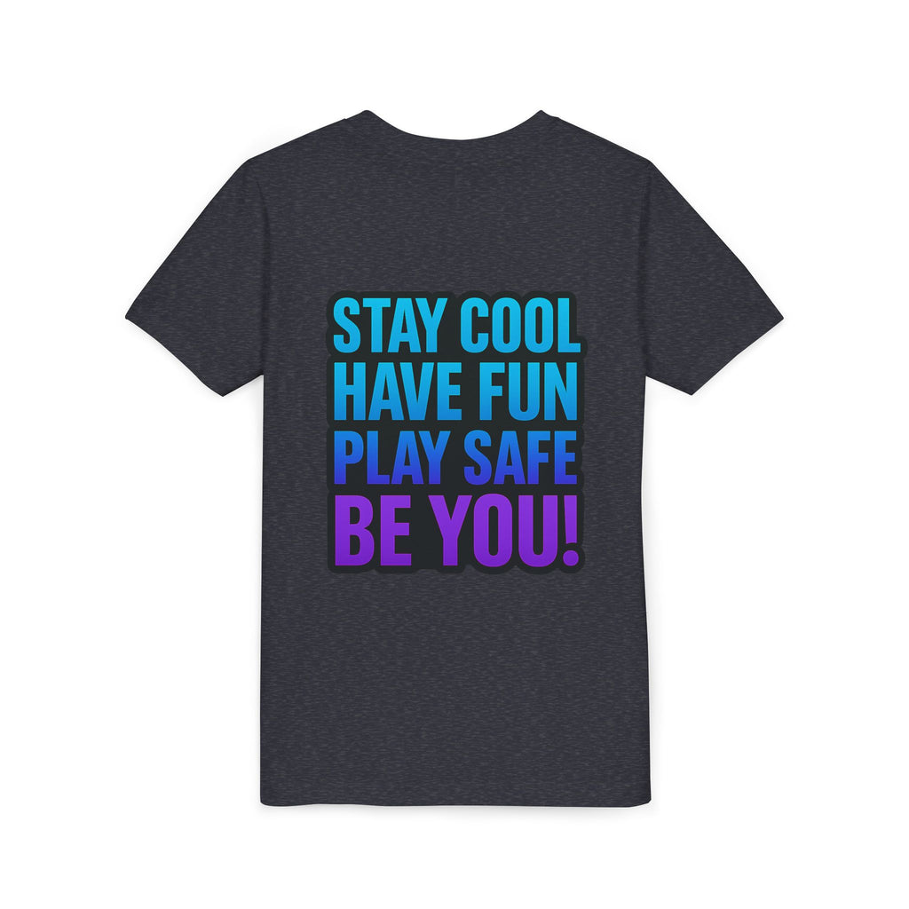 DJ KAT PAWS Paw-Sitive Waves Only, Youth Tee | Kids Surfing T-Shirt, Fun Cat Graphic Top, Summer Apparel, Gifts for Animal Lovers