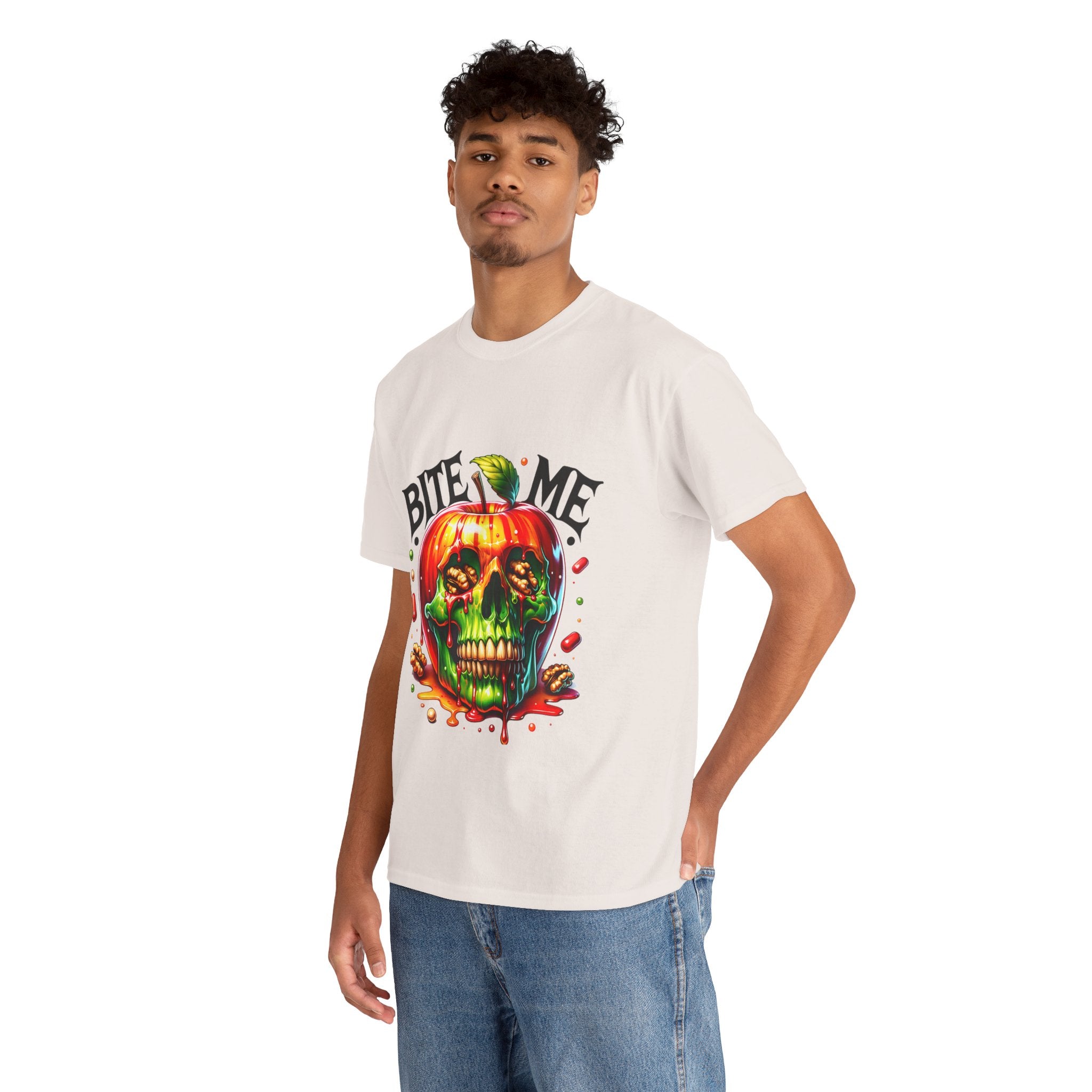 Bite Me Skull T-Shirt, Fun Graphic Tee, Halloween Costume Top, Trendy Casual Wear, Unique Gift Idea for Friends