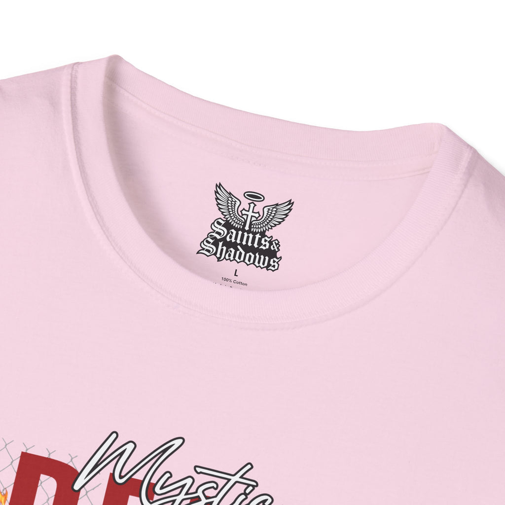 Saints and Shadows - Mystic Wings, Angelic Artwork Unisex Softstyle T-Shirt, Casual Wear