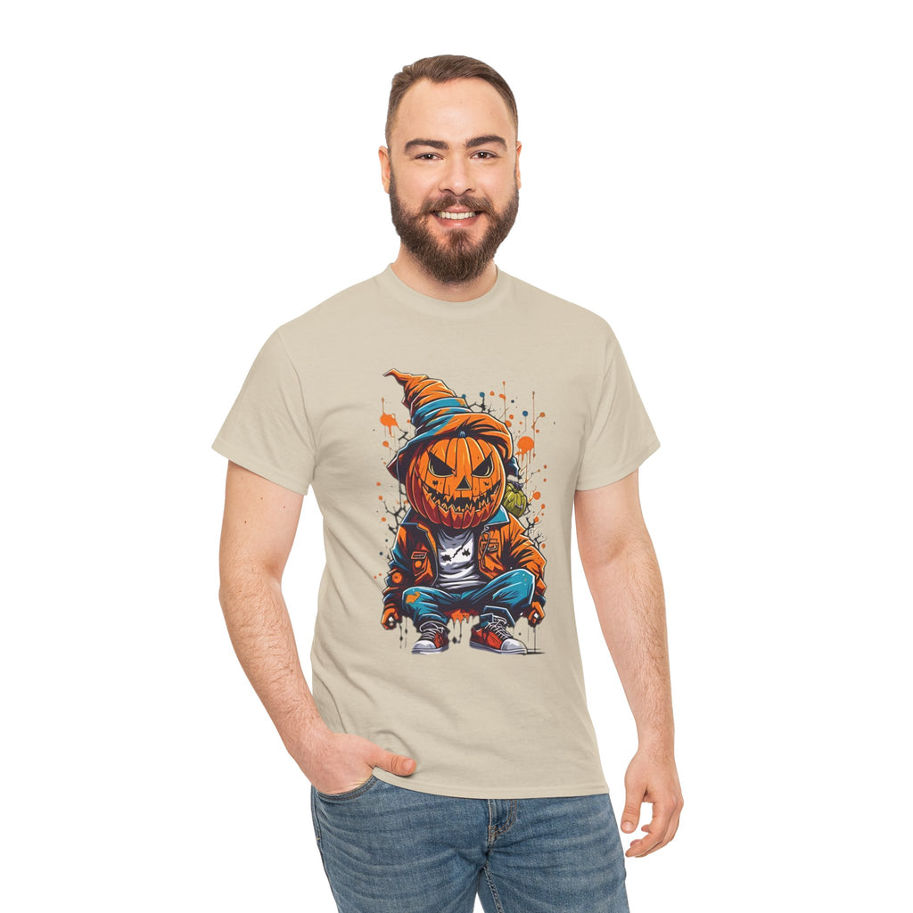 Scary Pumpkin, Horror Graphic Tee, Unisex Cotton Shirt, Halloween Costume, Horror Movie Gift, Spooky T-Shirt, Horror Fan Apparel