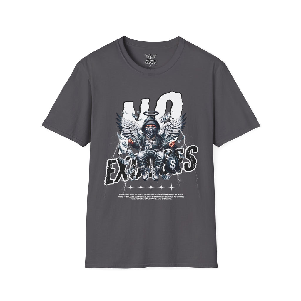Saints and Shadows - No Exodus, Angelic Artwork Unisex Softstyle T-Shirt, Casual Wear