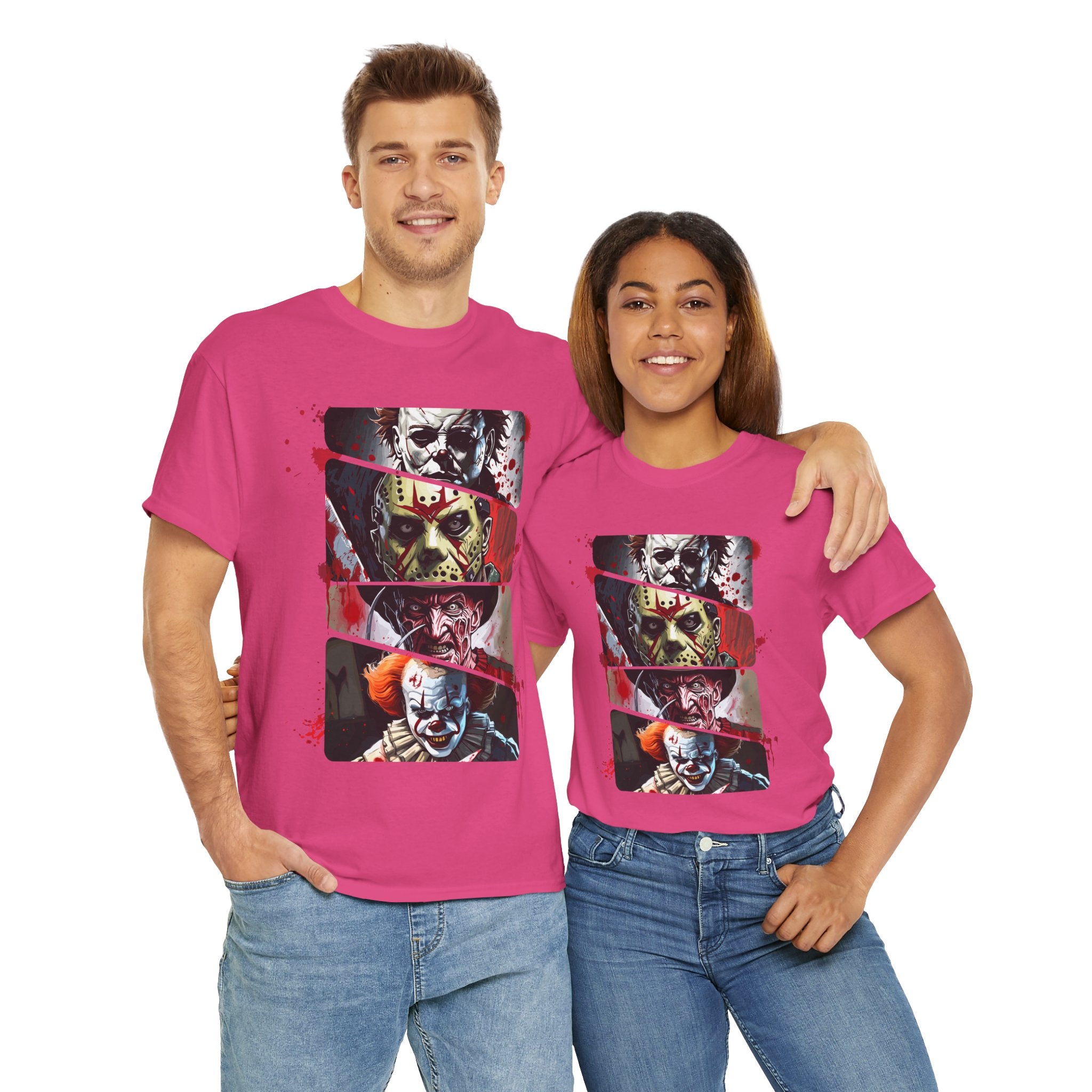 Horror Legends Horror Graphic Tee, Unisex Cotton Shirt, Halloween Costume, Horror Movie Gift, Spooky T-Shirt, Horror Fan Apparel
