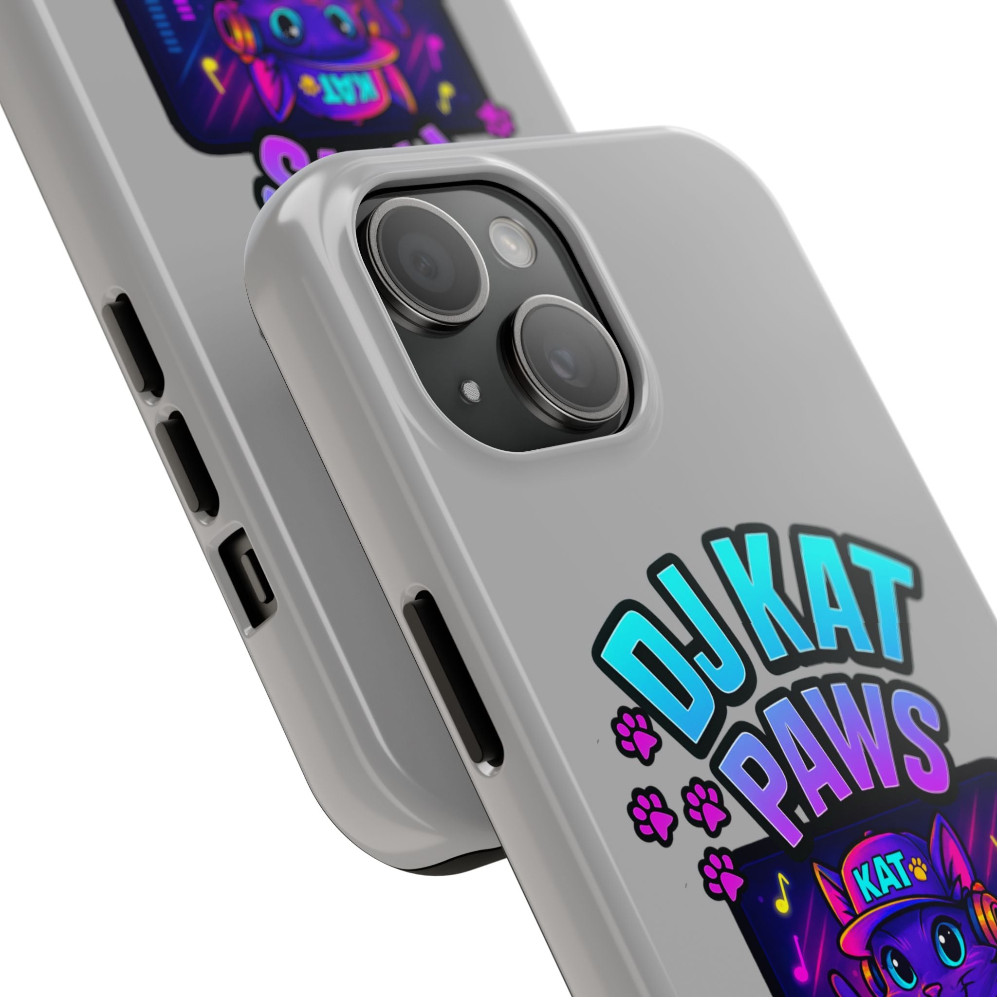 DJ KAT PAWS - Paw-sitively LIT | Tough Phone Cases - Unique Gift for Cat Lovers, Funny Phone Accessory, Music Lover's Case, Pet Owner Present