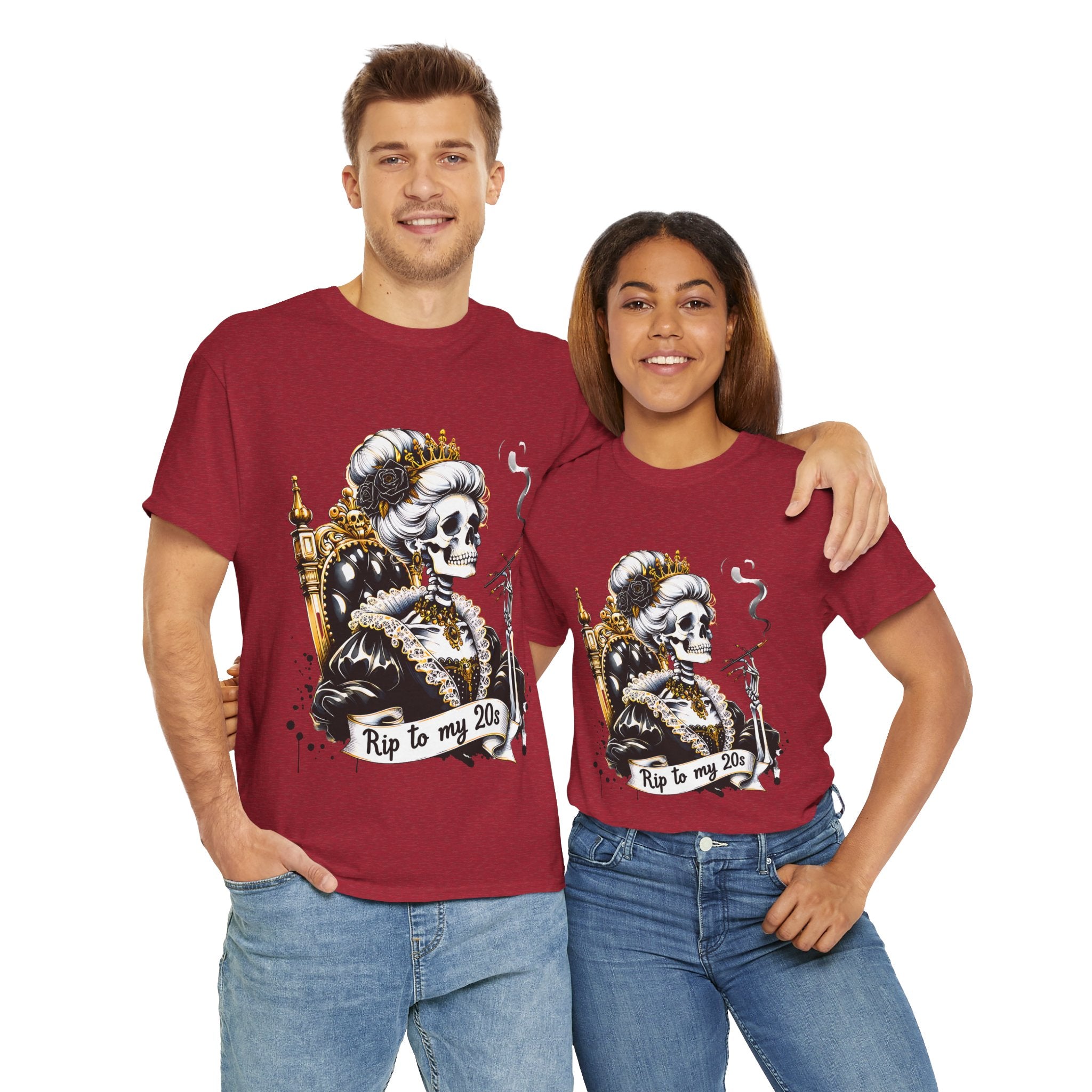 Rip to my 20s Tee, Heavy, Unisex Graphic Shirt, Birthday Gift, Casual Wear, Vintage Style, Floral Design T-shirt