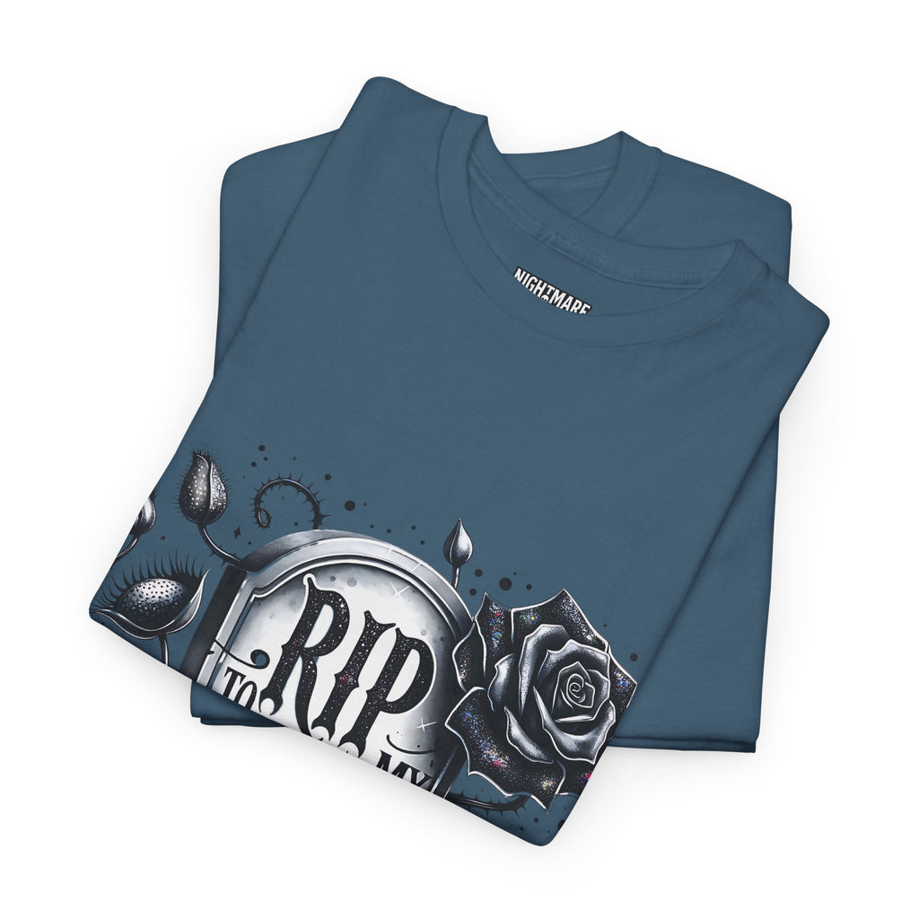 RIP to My 30s, Heavy, Unisex Graphic Shirt, Birthday Gift, Casual Wear, Vintage Style, Floral Design T-shirt