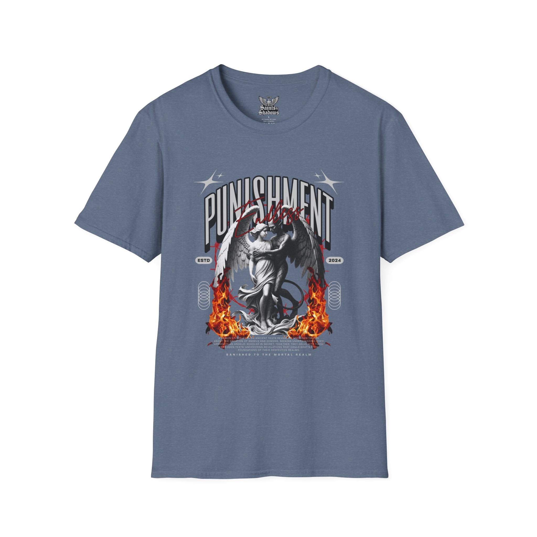 Saints and Shadows - Punishment, Angelic Artwork Unisex Softstyle T-Shirt, Casual Wear