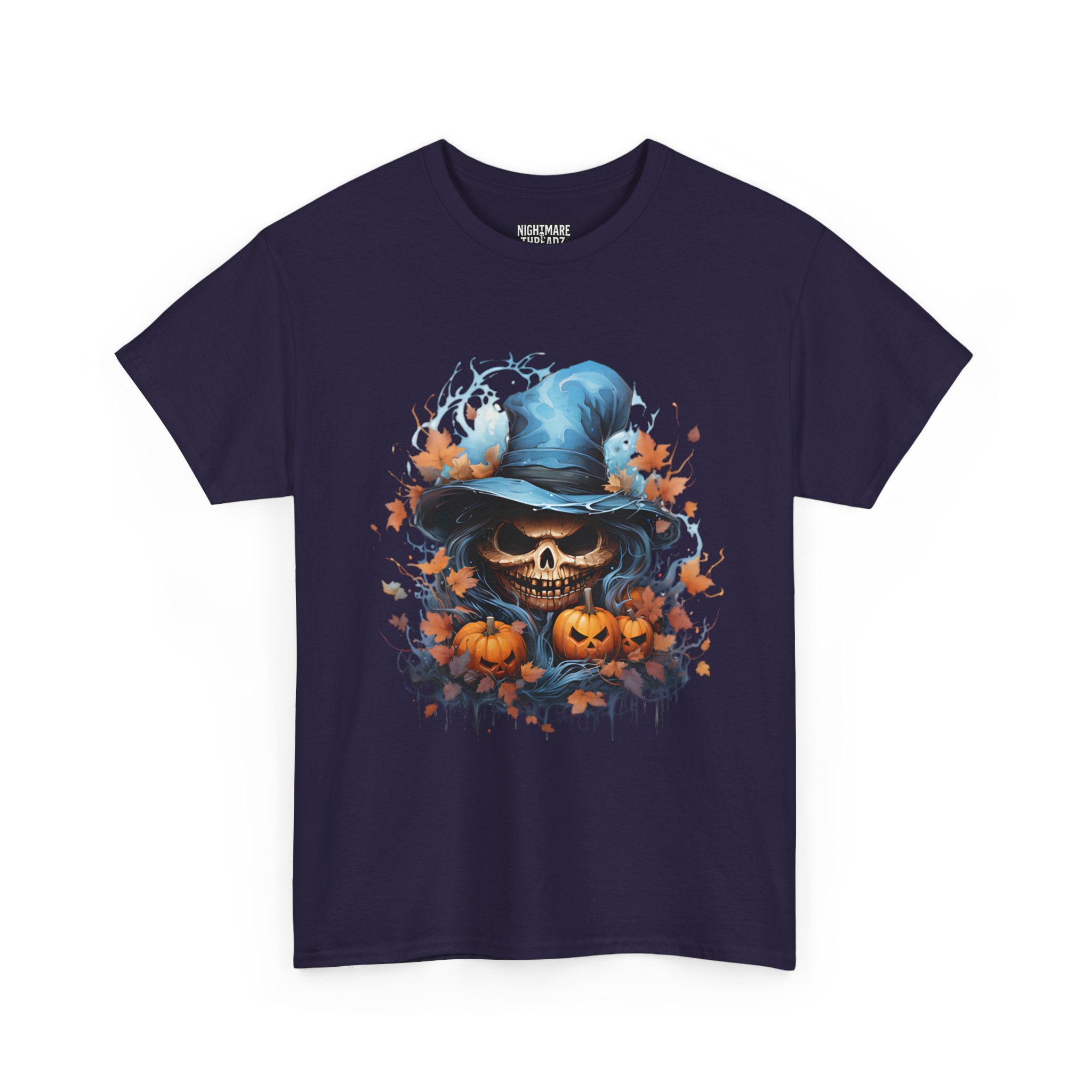 Skull Witch Unhappy Halloween Tee - Halloween Shirt, Spooky Tee, Pumpkin Shirt, Fall Apparel, Costume Top
