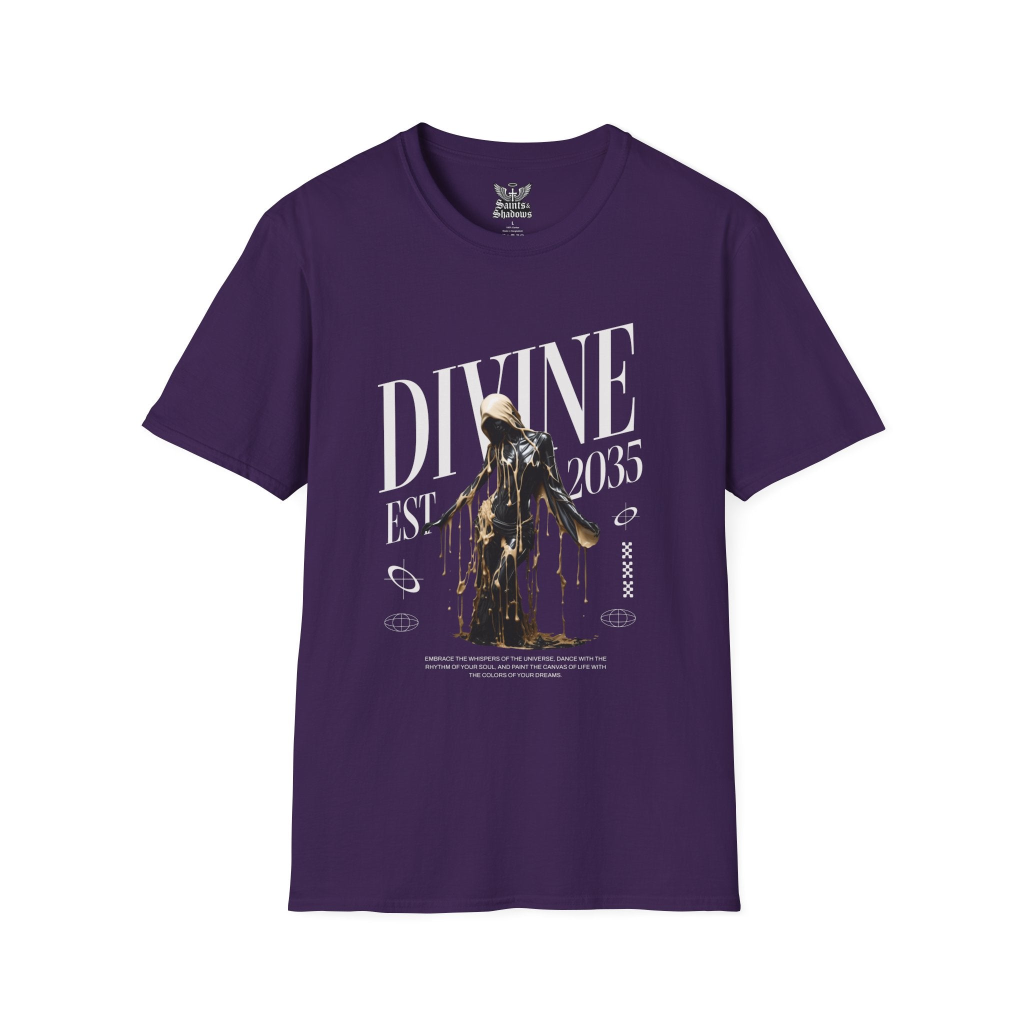 Saints and Shadows - Divine, Angelic Artwork Unisex Softstyle T-Shirt, Casual Wear