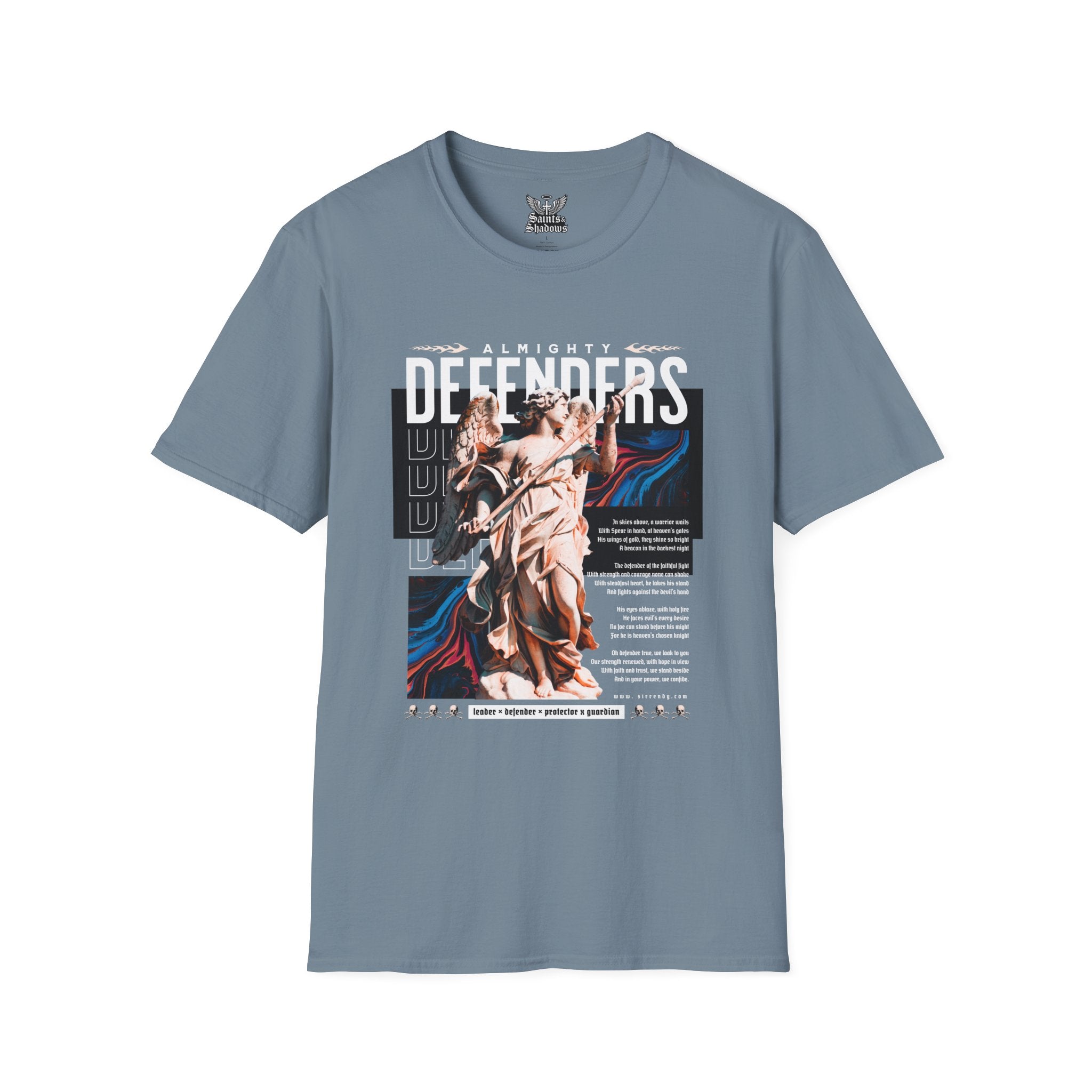 Saints and Shadows - Almighty Defenders, Angelic Artwork Unisex Softstyle T-Shirt, Casual Wear
