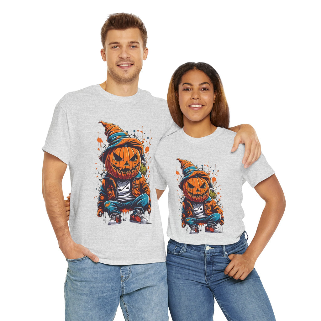 Scary Pumpkin, Horror Graphic Tee, Unisex Cotton Shirt, Halloween Costume, Horror Movie Gift, Spooky T-Shirt, Horror Fan Apparel