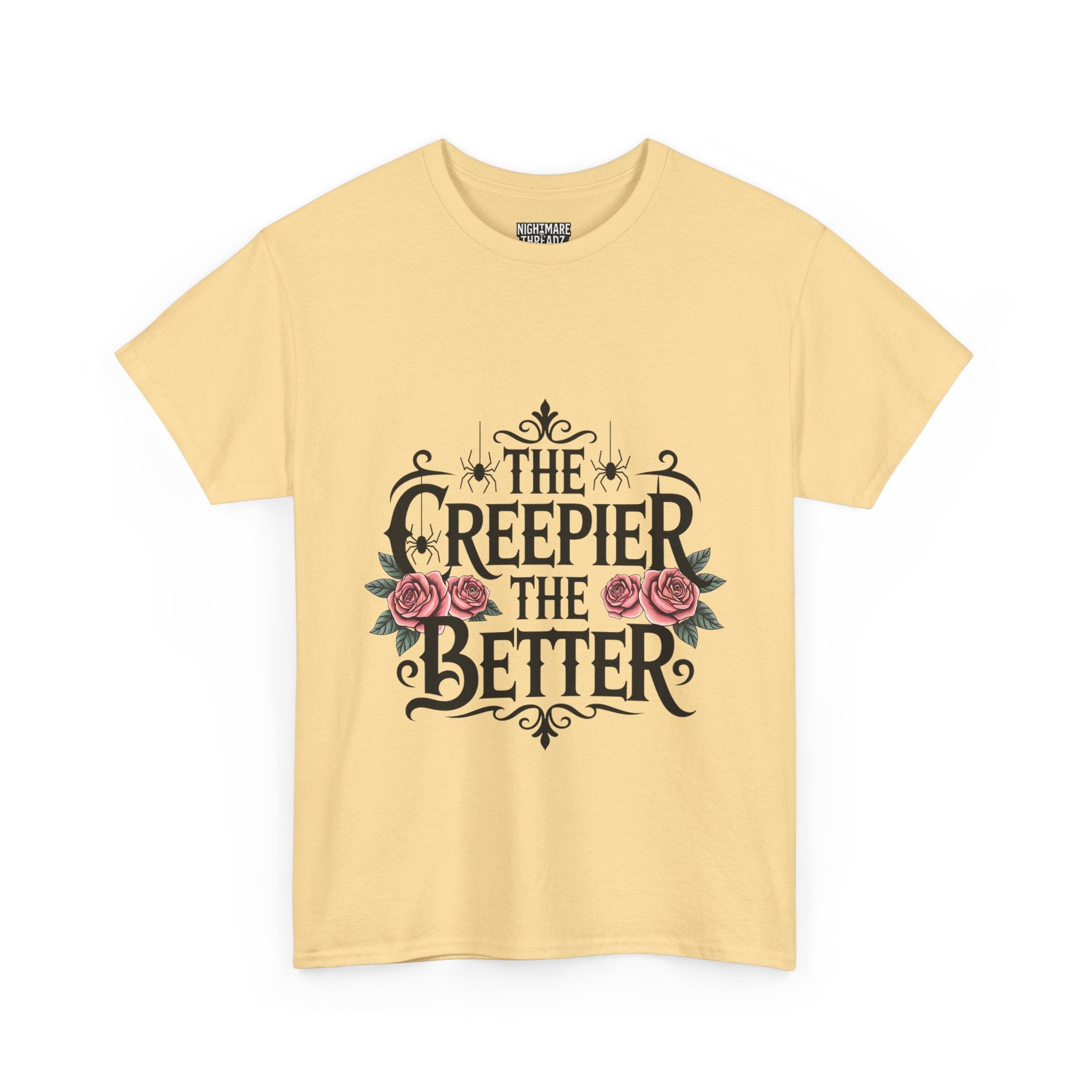 The Creepier the Better Tee, Perfect for Halloween, Casual Wear, Gift for Friends, Vintage Style, Unique Graphic T-Shirt