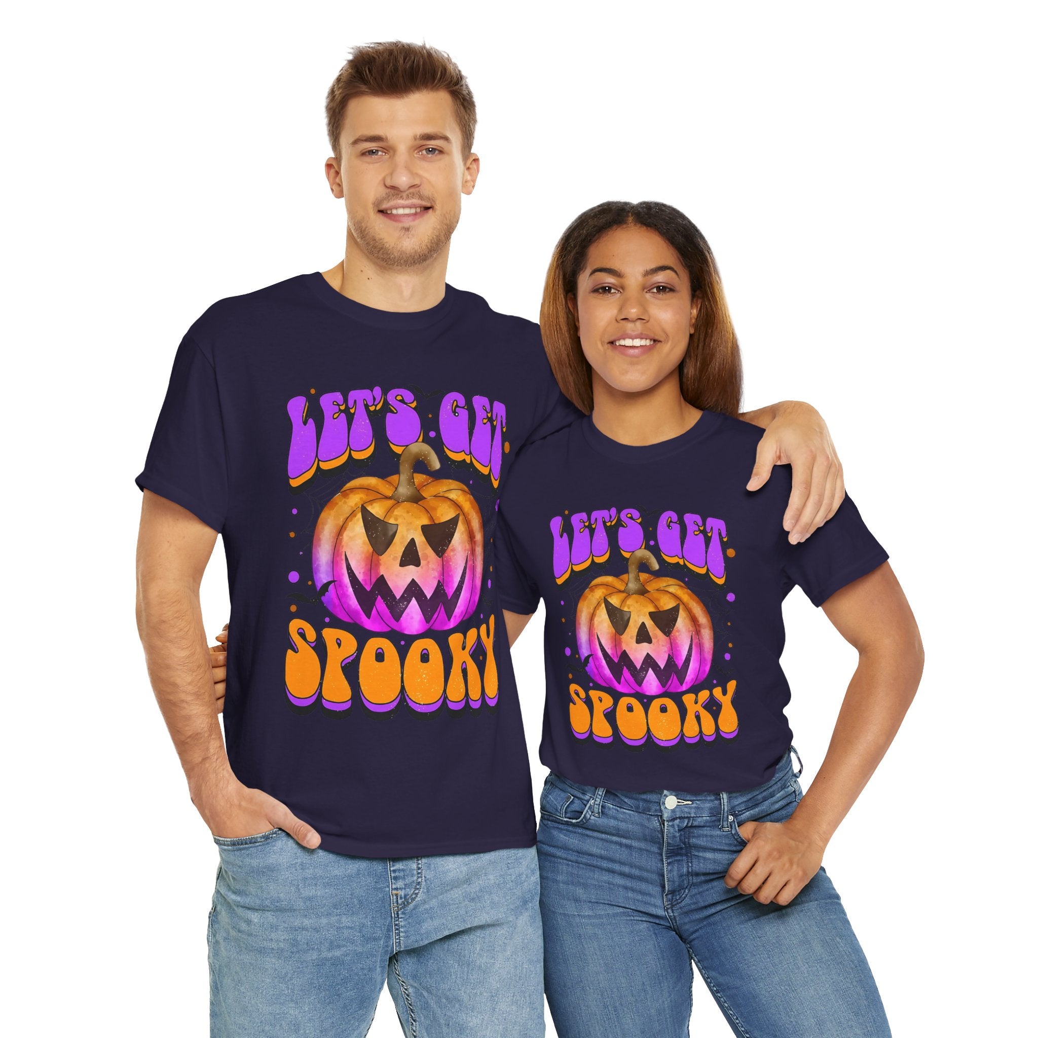 Halloween Spooky Pumpkin Tee, Unisex Cotton Shirt, Halloween Costume, Fall Festivities, Trick or Treat