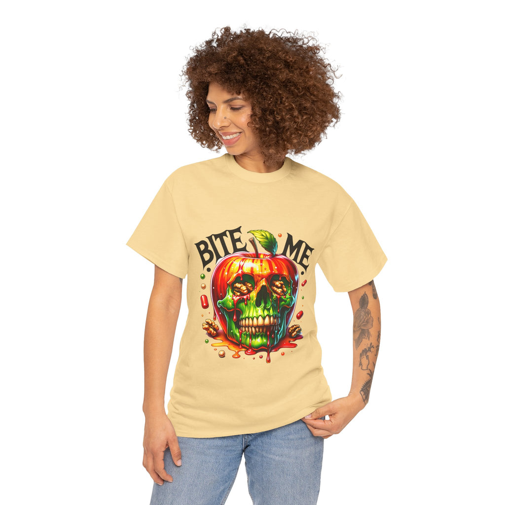Bite Me Skull T-Shirt, Fun Graphic Tee, Halloween Costume Top, Trendy Casual Wear, Unique Gift Idea for Friends