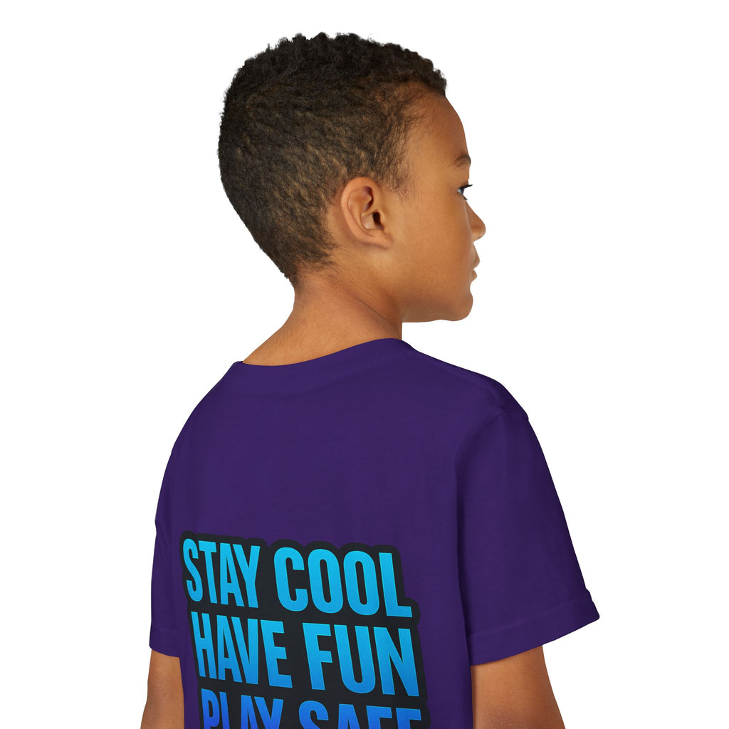 DJ KAT PAWS Paw-sitively Shredding, Skateboarding Youth Tee | Fun Summer Shirt, Motivational Kids T-Shirt, Birthday Gift for Boys & Girls