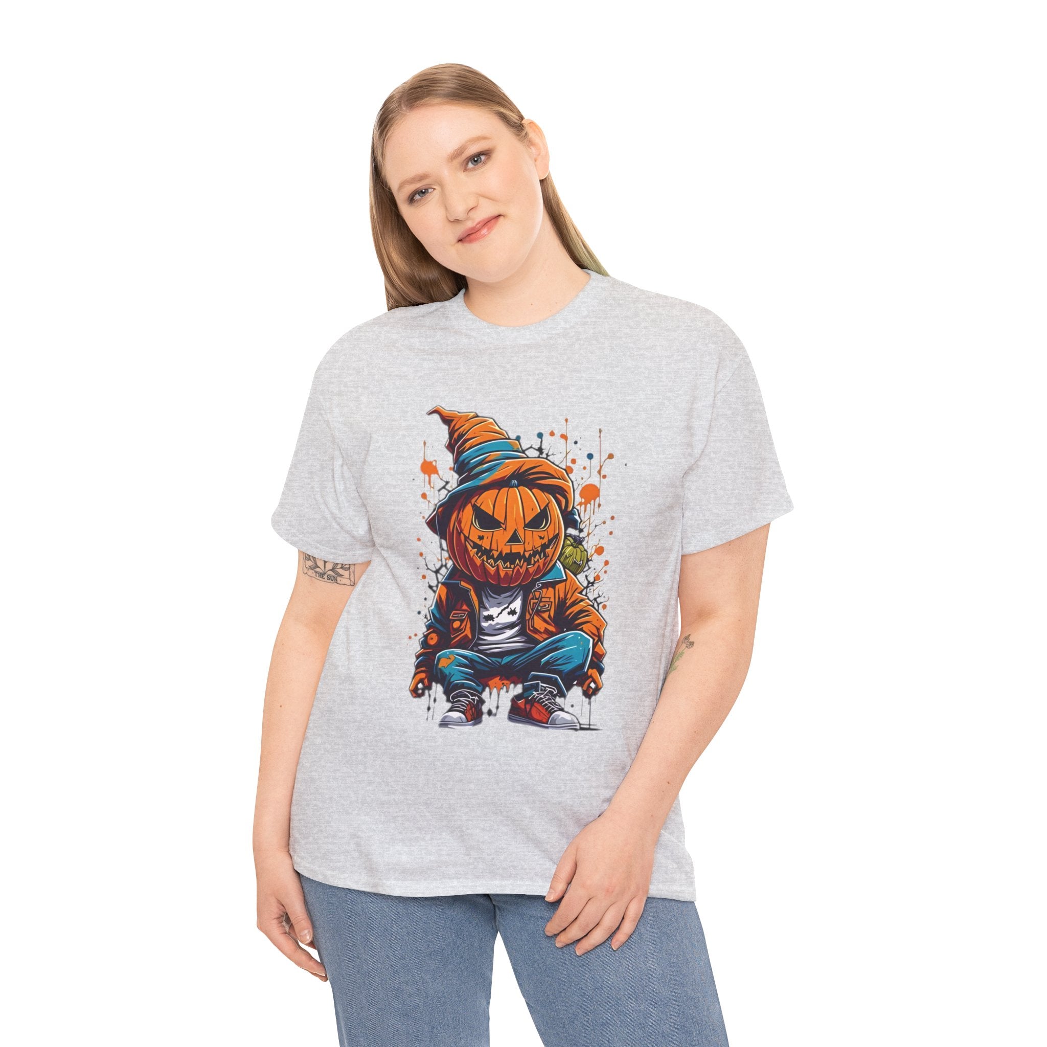 Scary Pumpkin, Horror Graphic Tee, Unisex Cotton Shirt, Halloween Costume, Horror Movie Gift, Spooky T-Shirt, Horror Fan Apparel