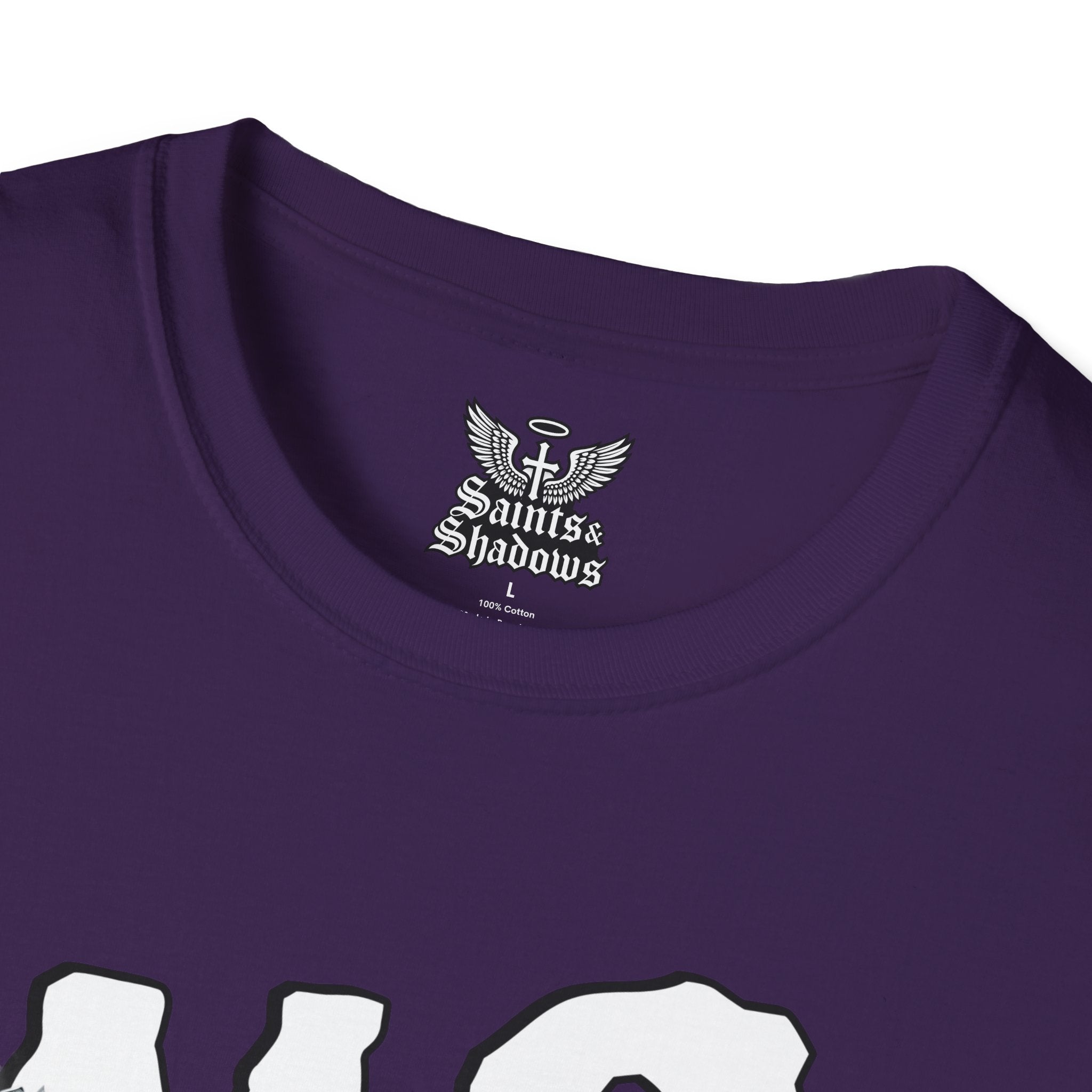 Saints and Shadows - No Exodus, Angelic Artwork Unisex Softstyle T-Shirt, Casual Wear