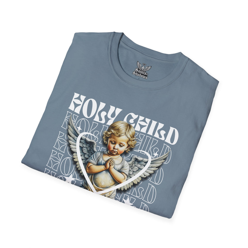 Saints and Shadows - Holy Child, Angelic Artwork Unisex Softstyle T-Shirt, Casual Wear