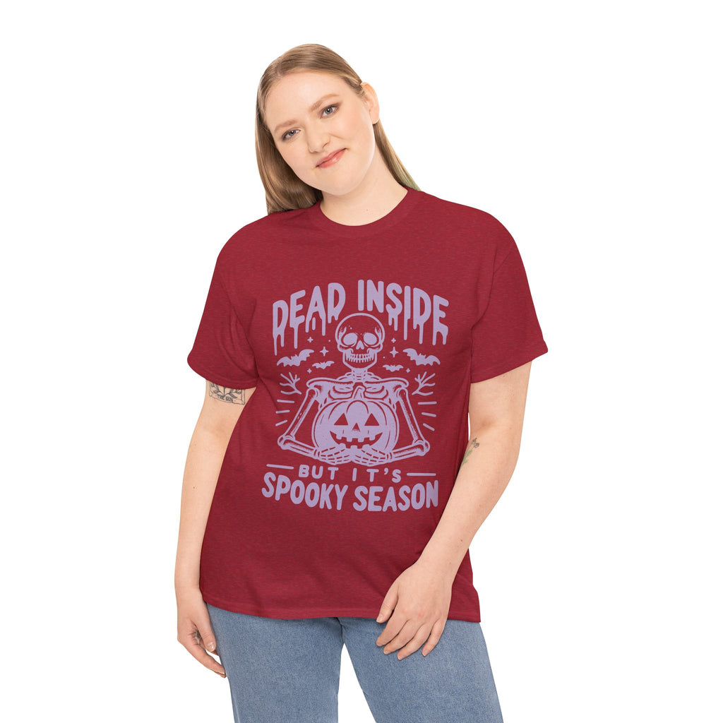 Spooky Season Dead Inside Unisex Tee, Halloween Shirt, Graphic Tee, Fall Apparel, Ghostly Vibes, Comfy Everyday Wear